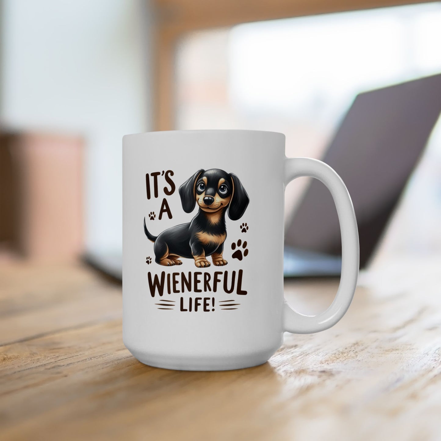 #48 It's a wienerful life! - Funny Dog Lover Mug for Everyday Use | 11oz & 15oz Coffee Cup