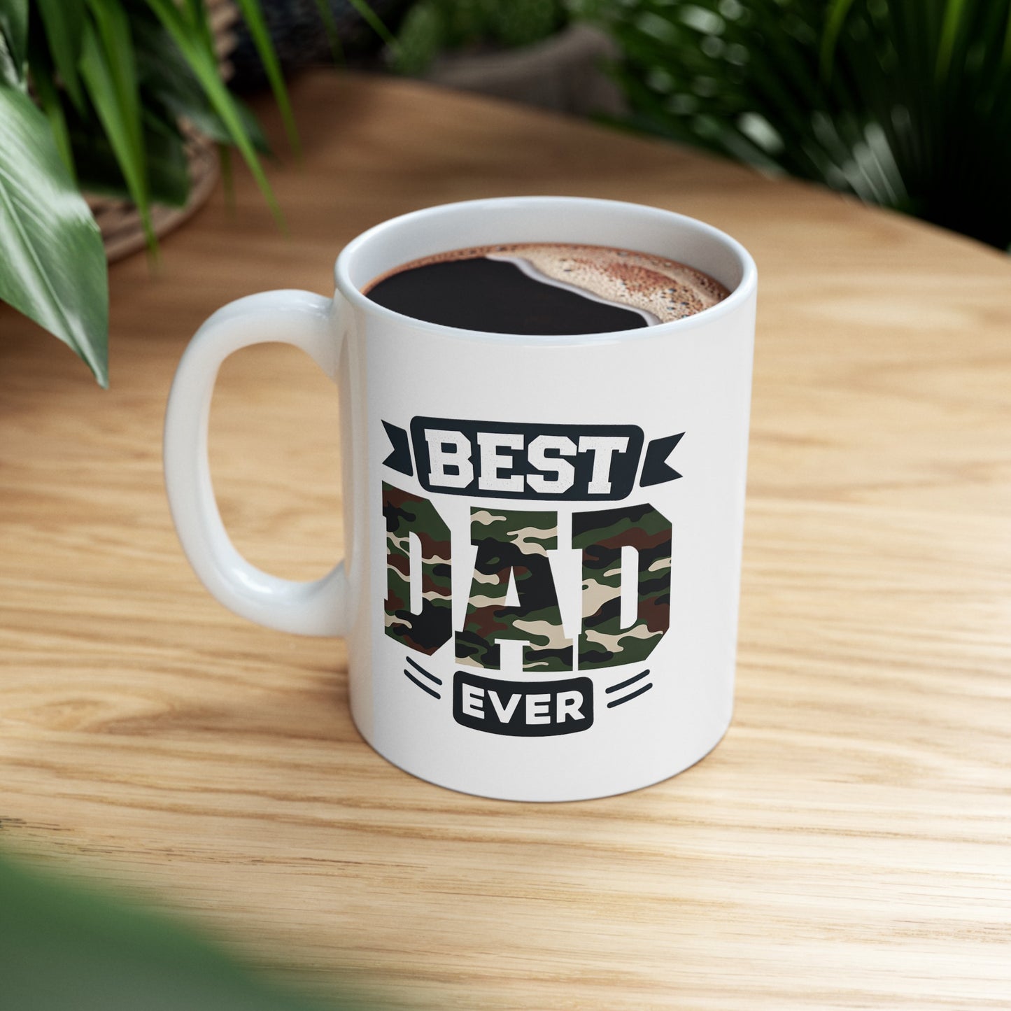 Best dad ever camo, 11oz