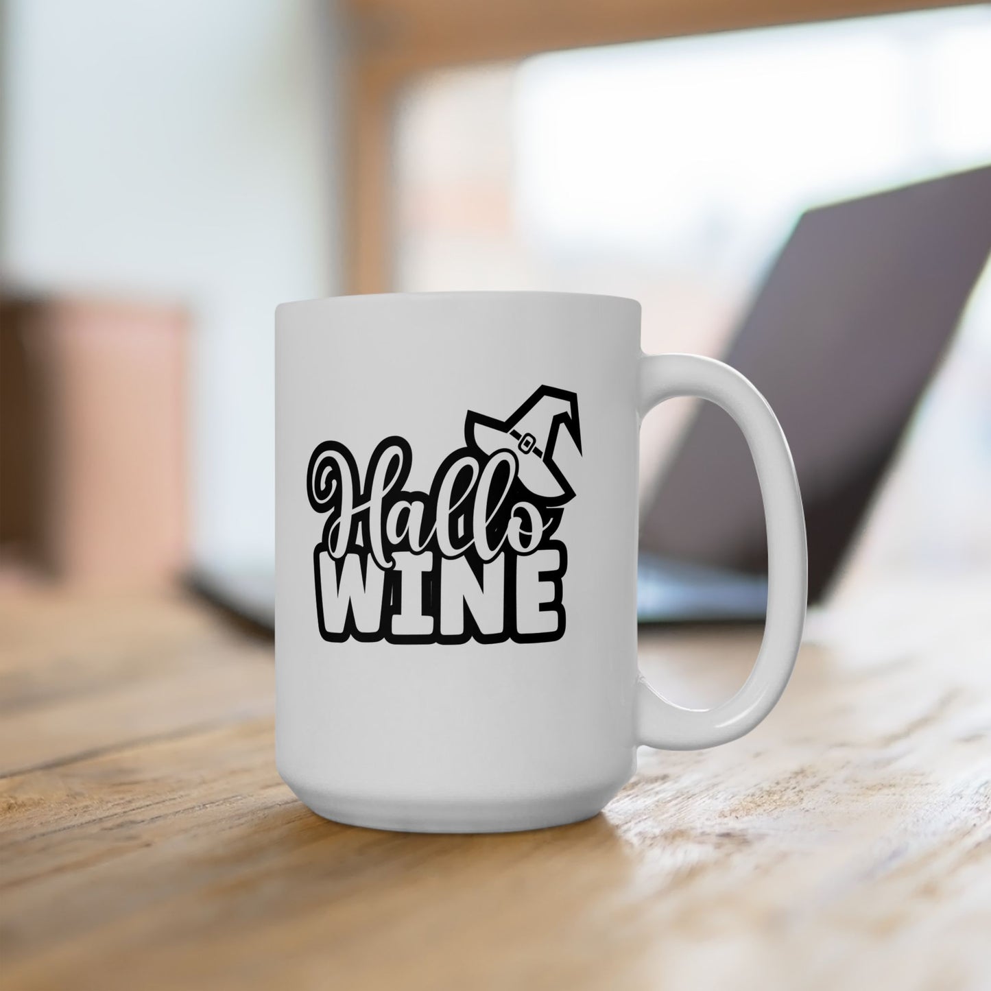 #124 HalloWine – Spooky & Funny Halloween Mug | 11oz & 15oz Coffee Cup