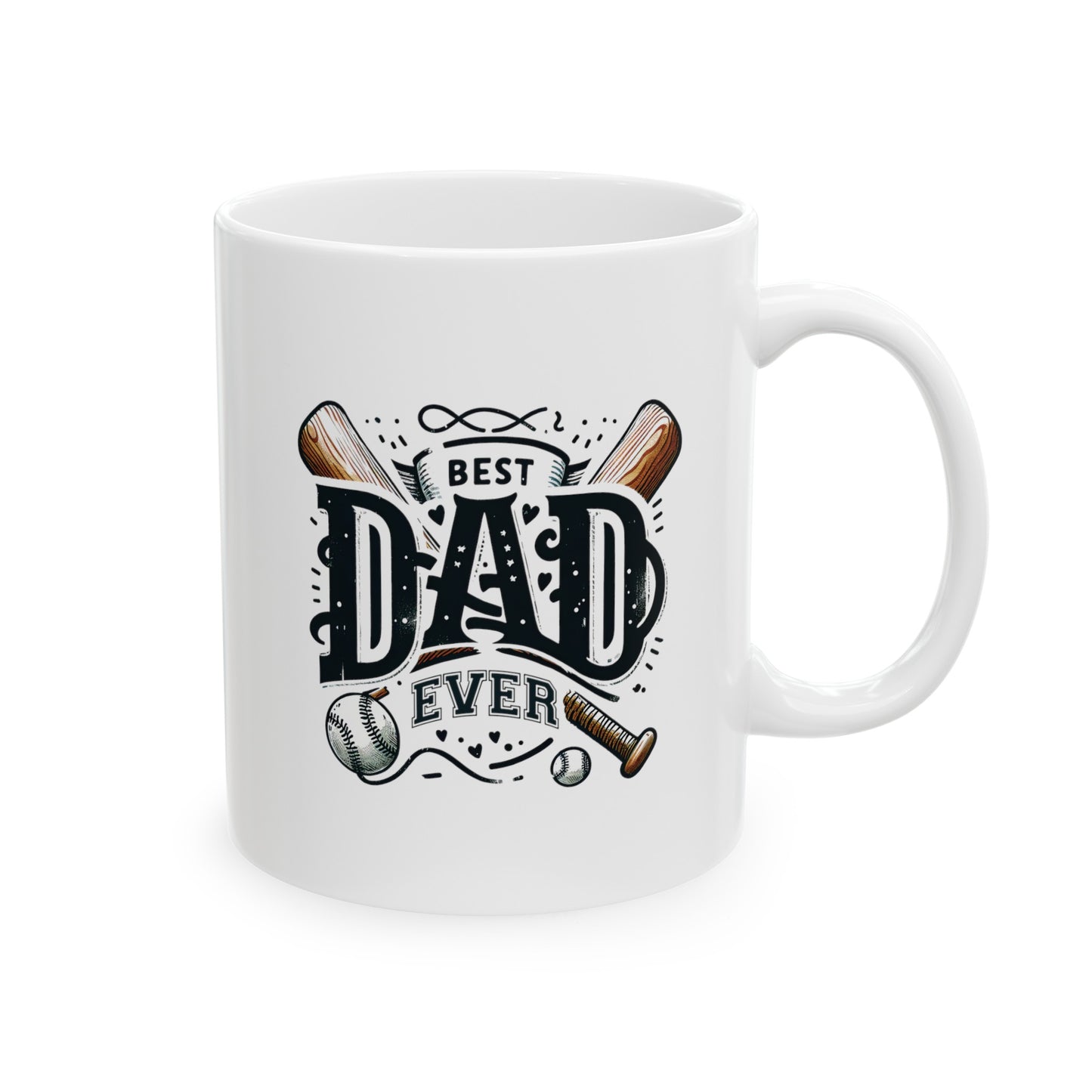 Best dad ever baseball, 11oz