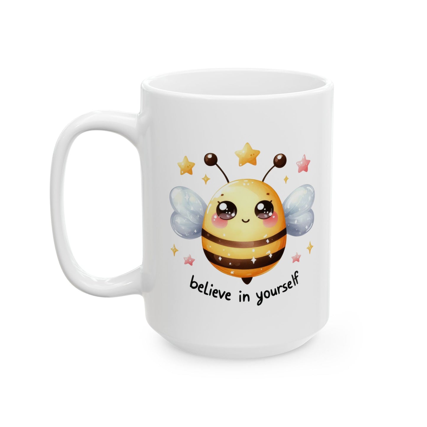 #233 Believe in yourself - Kawaii Motivation & Positivity Mug, Cute & Uplifting Gift | 11oz & 15oz Coffee Cup