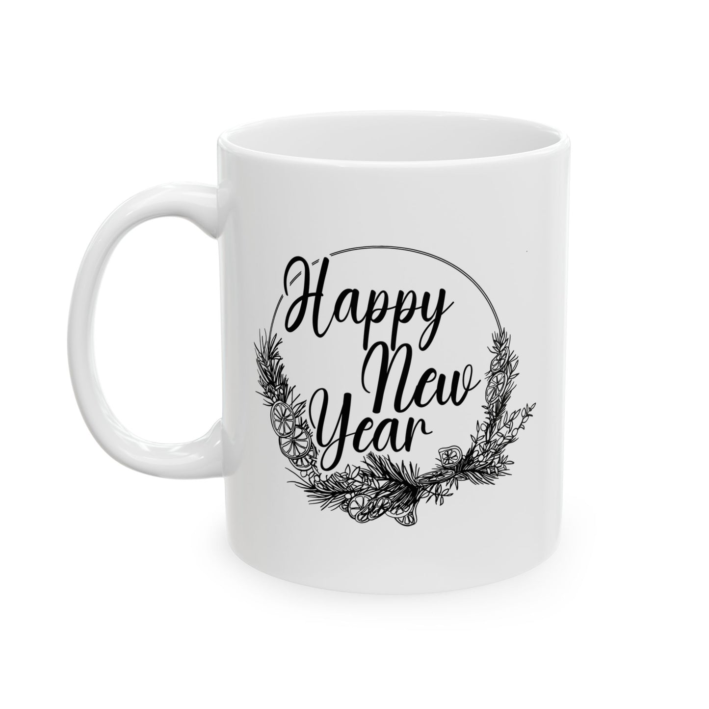 #177 Happy New YEAR - Funny Holiday & Festive Christmas Mug, Perfect Gift | 11oz & 15oz Coffee Cup