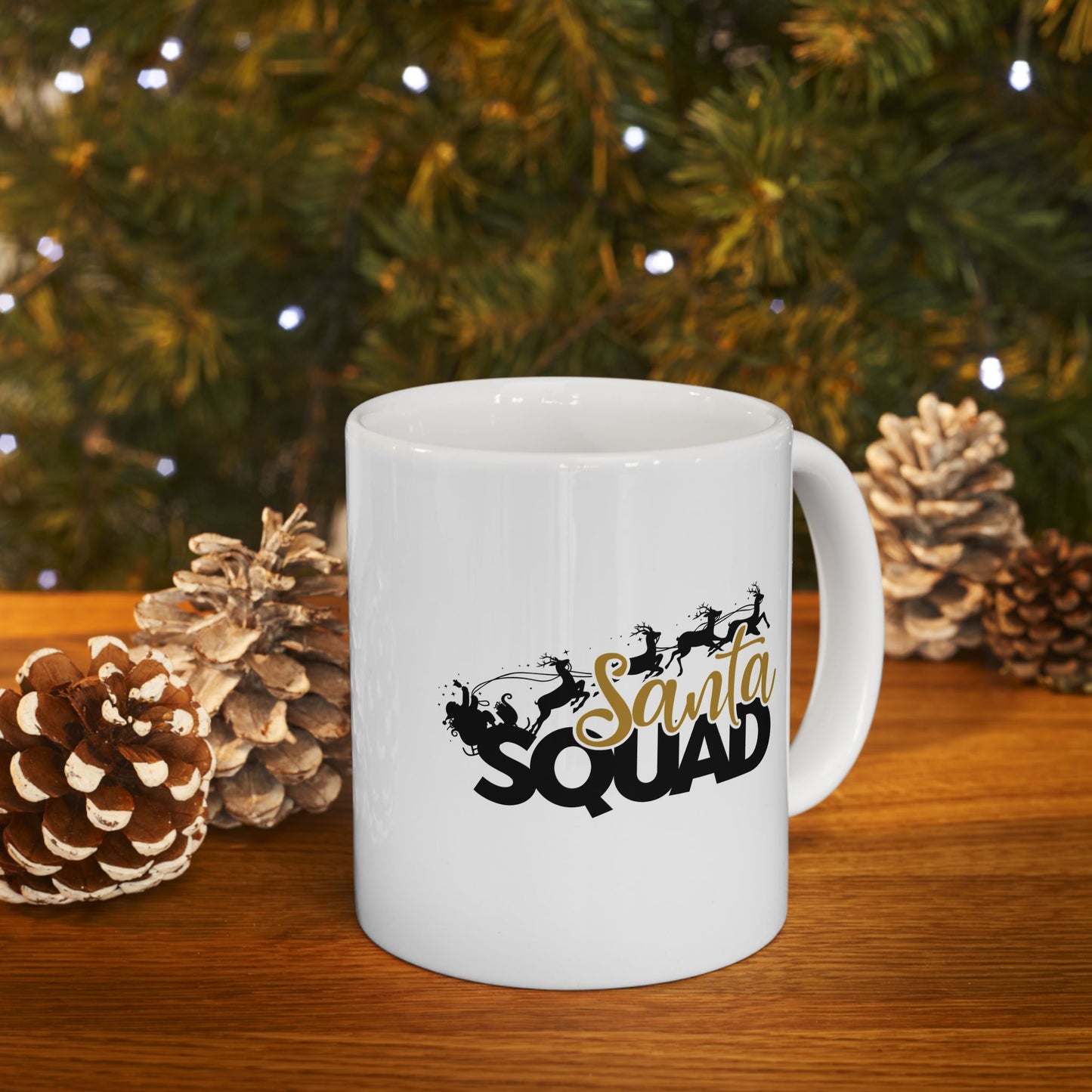 #202 Santa Squad - Funny Holiday & Festive Christmas Mug, Perfect Gift | 11oz & 15oz Coffee Cup