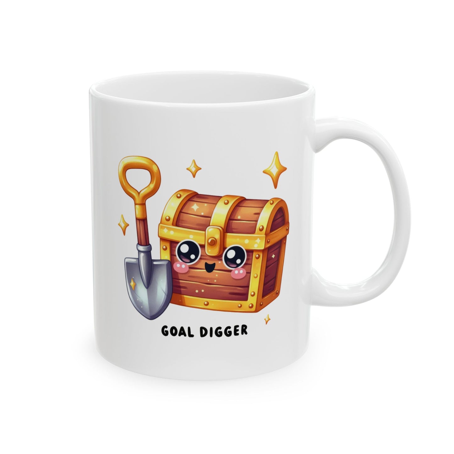#237 Gold Digger - Kawaii Motivation & Positivity Mug, Cute & Uplifting Gift | 11oz & 15oz Coffee Cup
