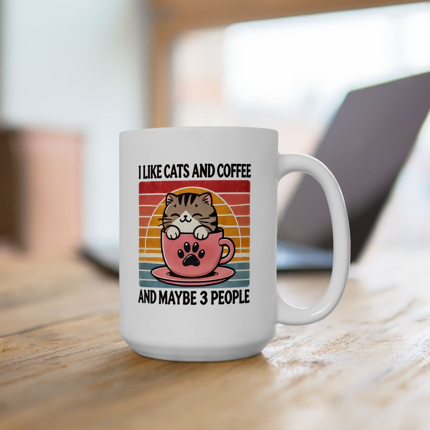 #24 I like cats and coffee - Funny Cat Lover Mug for Everyday Use | 11oz & 15oz Coffee Cup