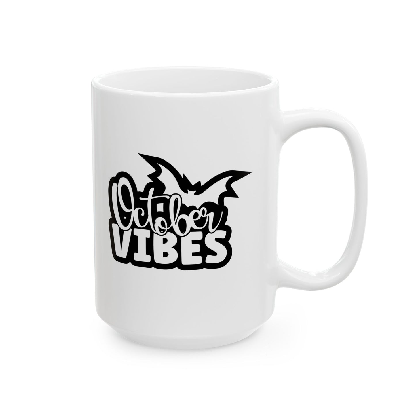 #141 October vibes – Spooky & Funny Halloween Mug | 11oz & 15oz Coffee Cup
