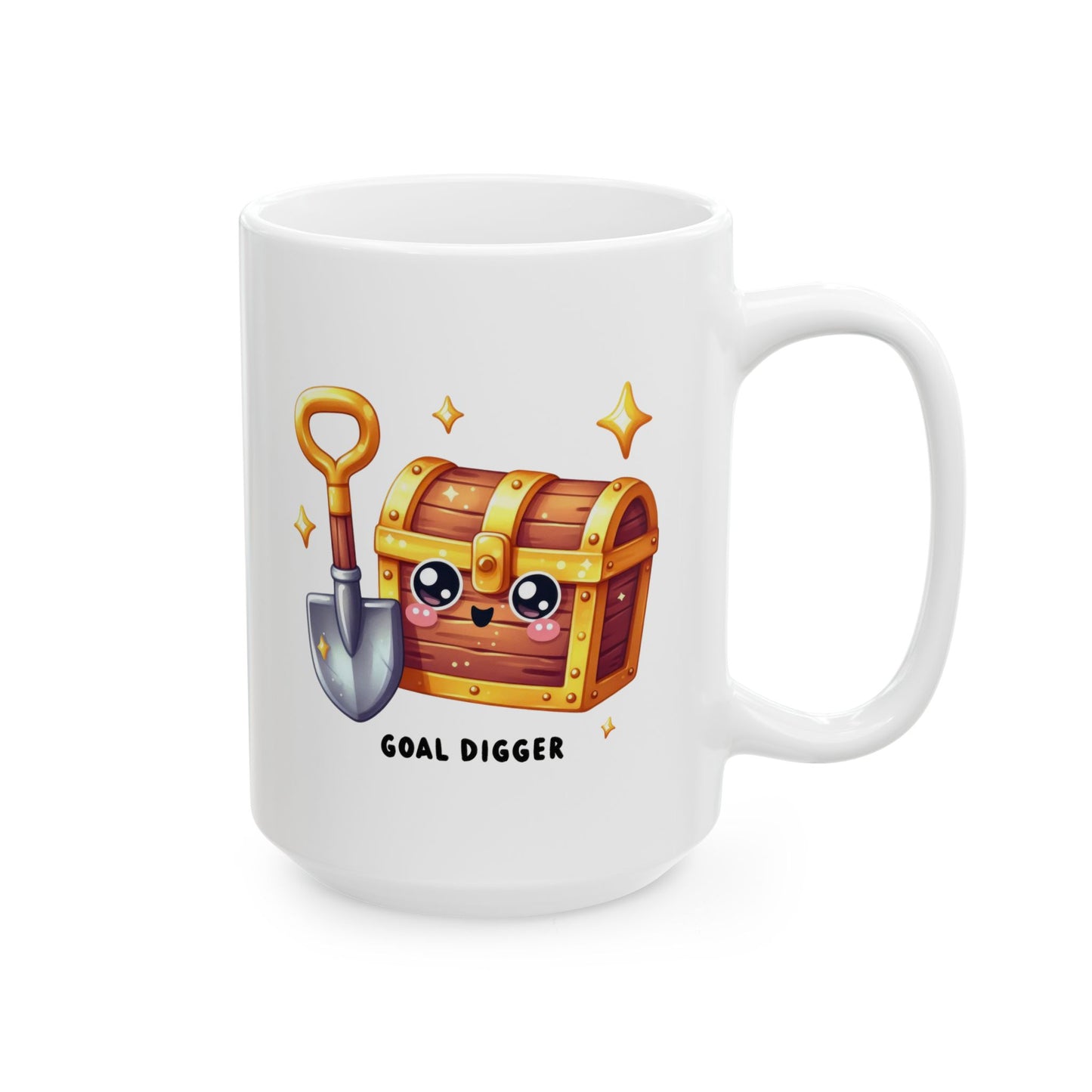 #237 Gold Digger - Kawaii Motivation & Positivity Mug, Cute & Uplifting Gift | 11oz & 15oz Coffee Cup