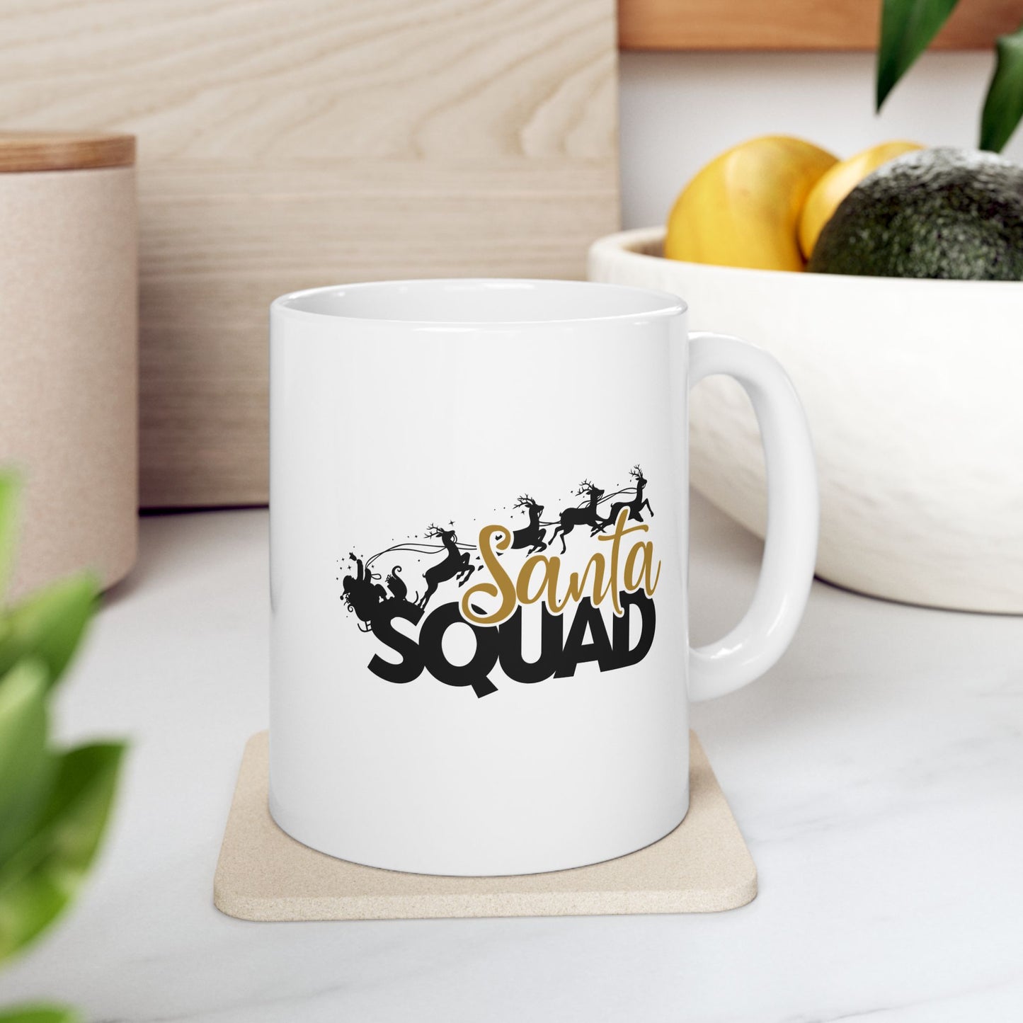 #202 Santa Squad - Funny Holiday & Festive Christmas Mug, Perfect Gift | 11oz & 15oz Coffee Cup