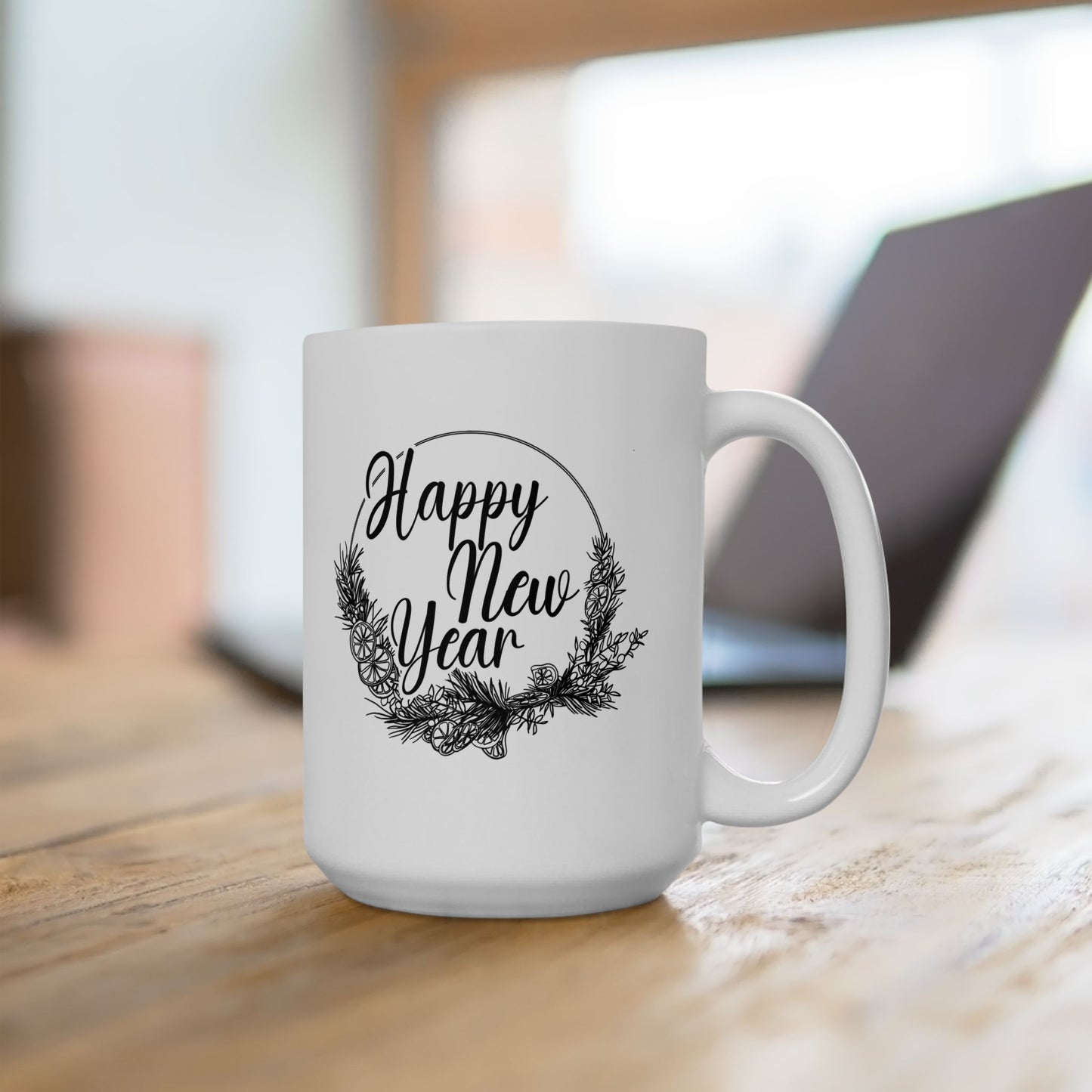 #177 Happy New YEAR - Funny Holiday & Festive Christmas Mug, Perfect Gift | 11oz & 15oz Coffee Cup