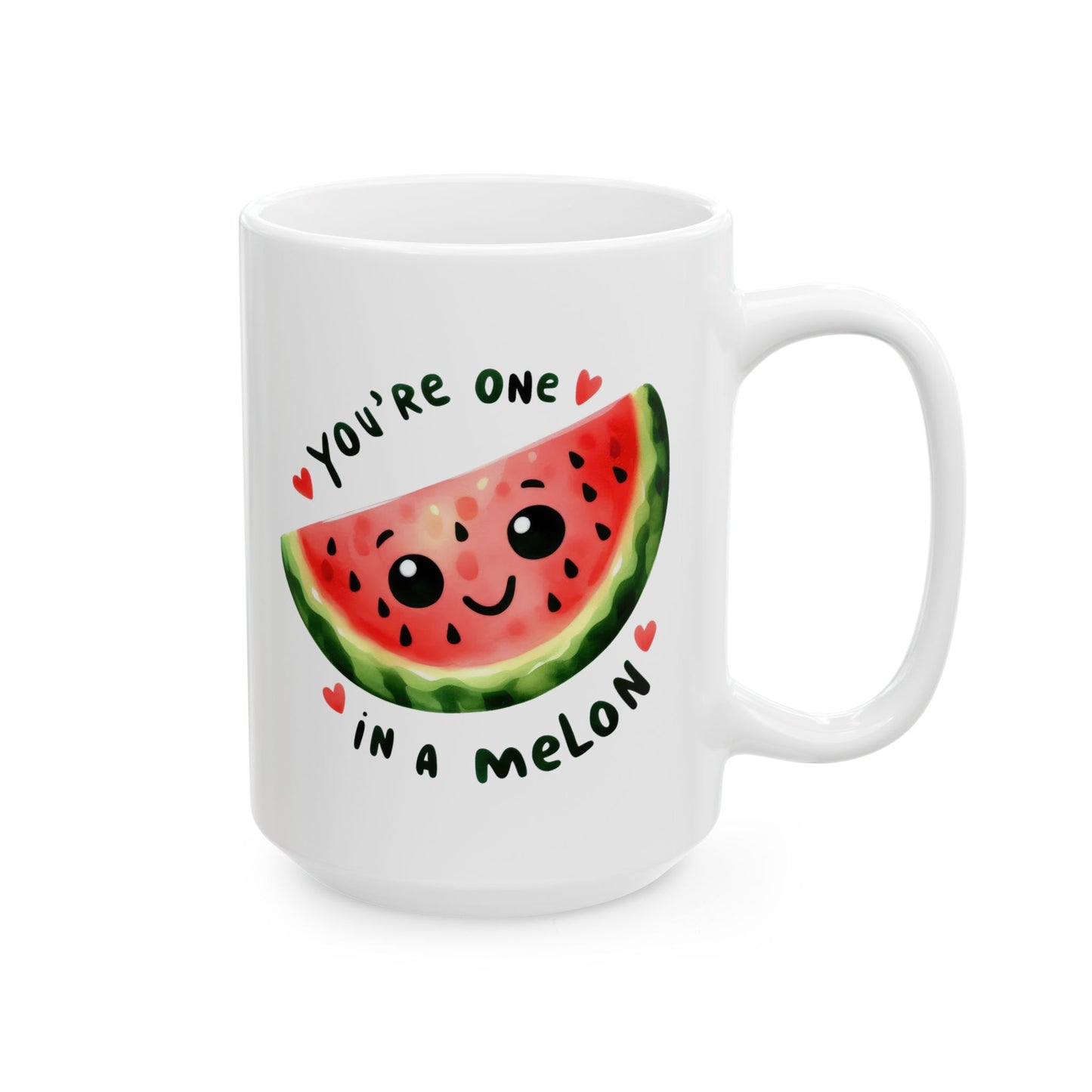 #245 You're one in a melon - Kawaii Motivation & Positivity Mug, Cute & Uplifting Gift | 11oz & 15oz Coffee Cup