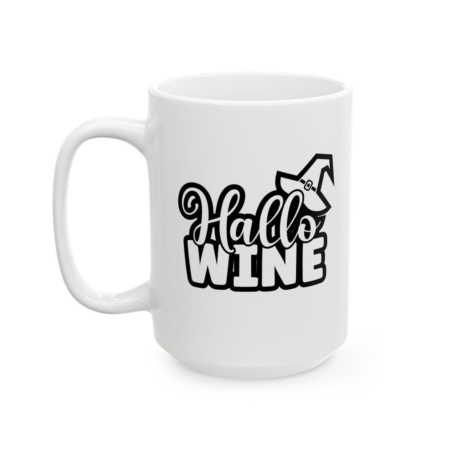 #124 HalloWine – Spooky & Funny Halloween Mug | 11oz & 15oz Coffee Cup