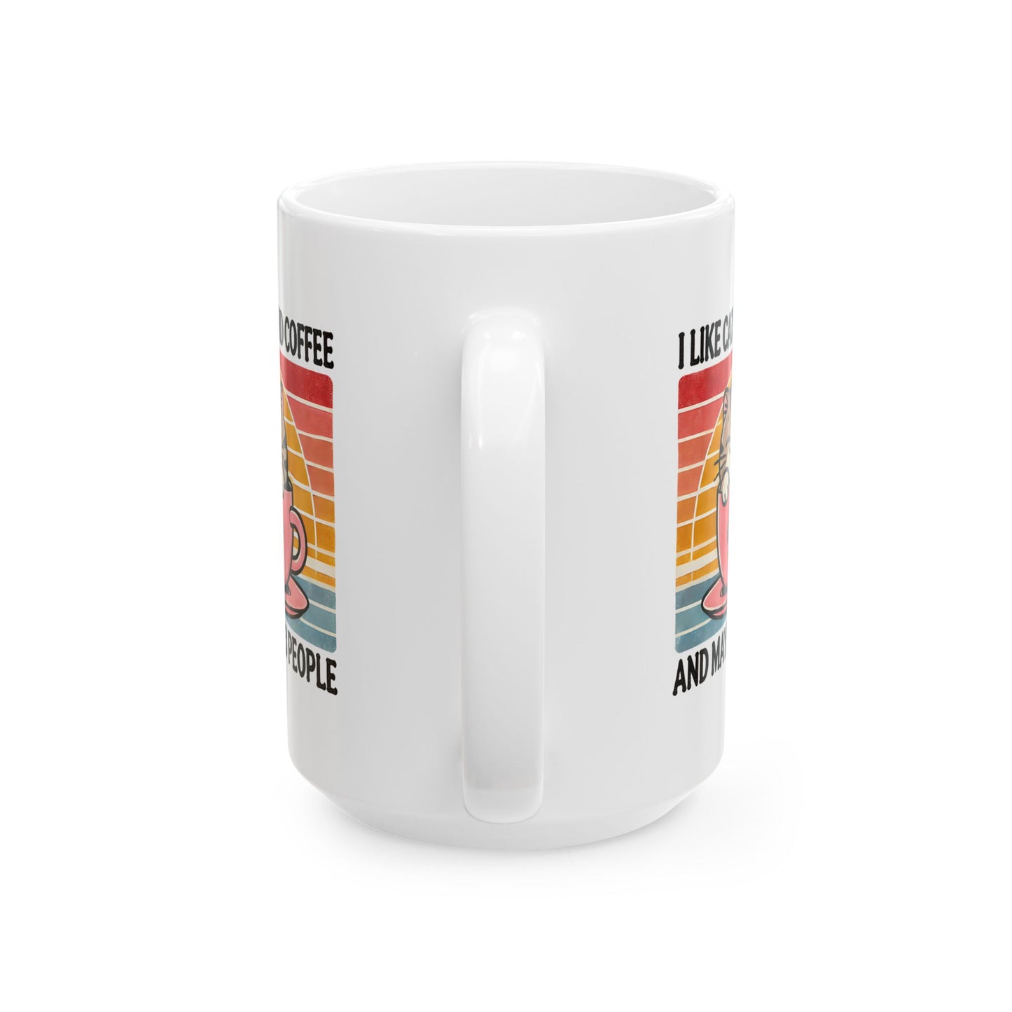 #24 I like cats and coffee - Funny Cat Lover Mug for Everyday Use | 11oz & 15oz Coffee Cup