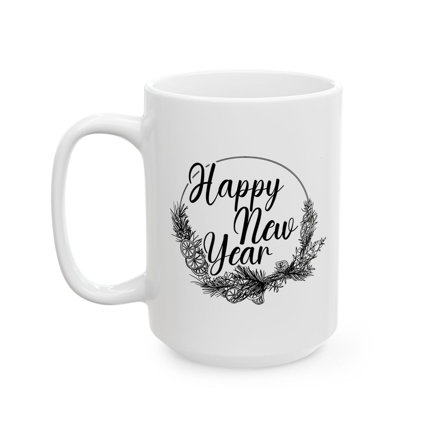 #177 Happy New YEAR - Funny Holiday & Festive Christmas Mug, Perfect Gift | 11oz & 15oz Coffee Cup