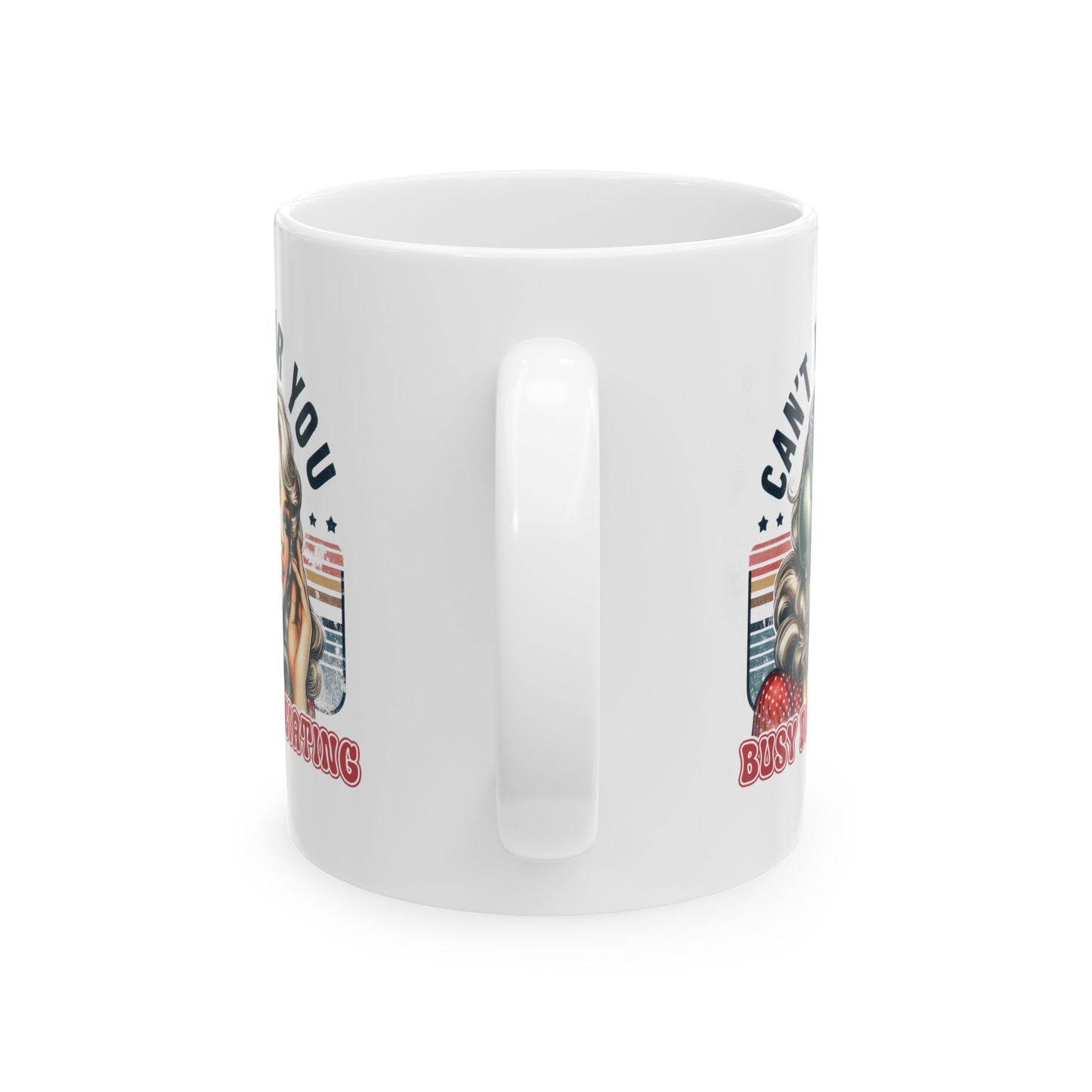 #54 Can't hear you - Funny Retro Girl Mug for Everyday Use | 11oz & 15oz Coffee Cup
