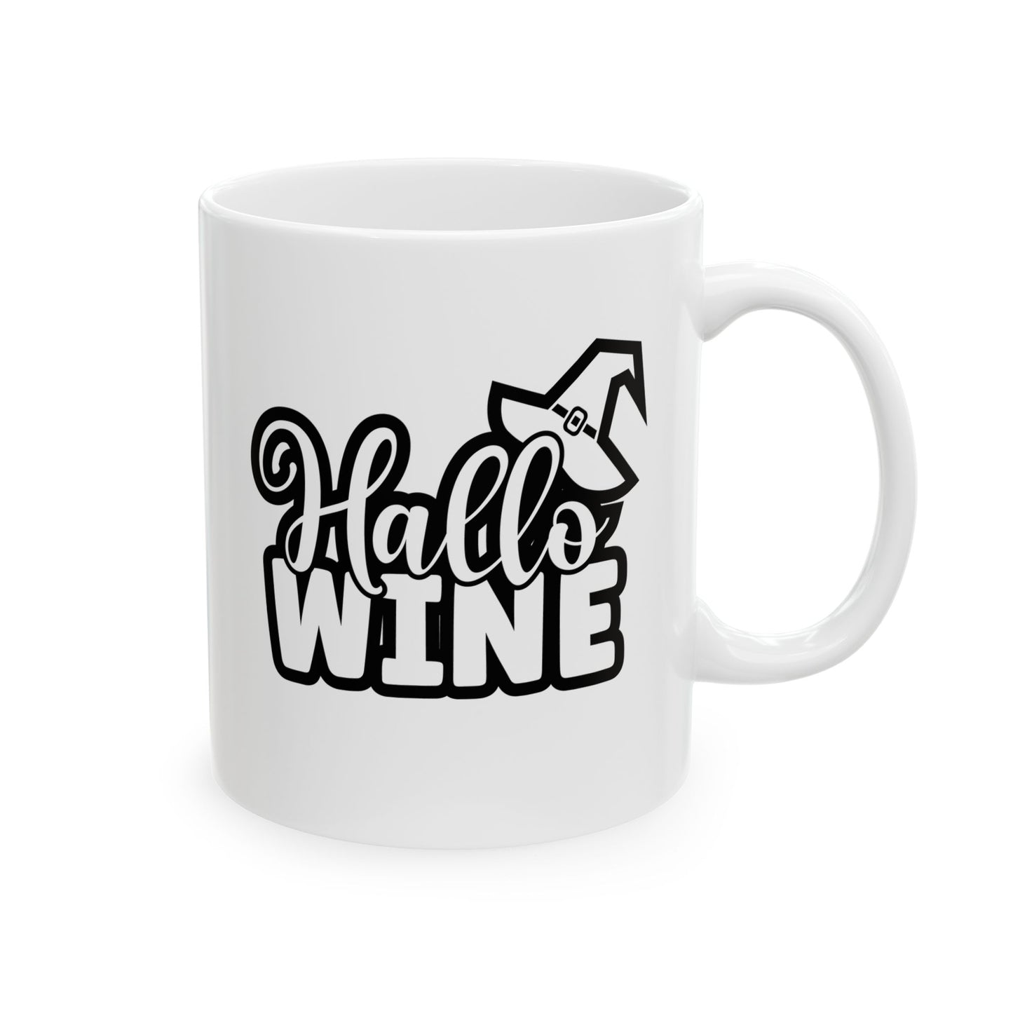 #124 HalloWine – Spooky & Funny Halloween Mug | 11oz & 15oz Coffee Cup