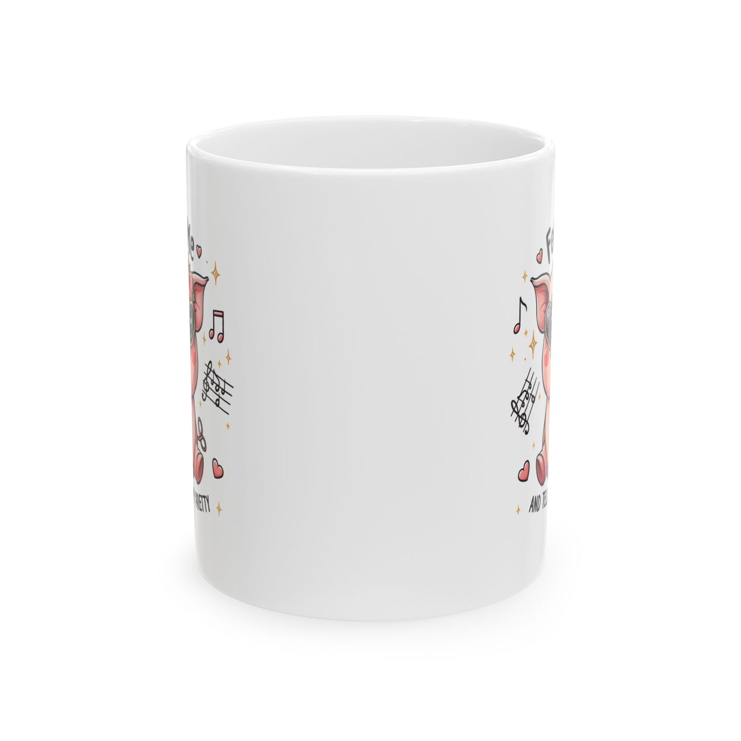 #72 Feed me and tell me I'm pretty - Funny Animals Quotes Mug for Everyday Use | 11oz & 15oz Coffee Cup
