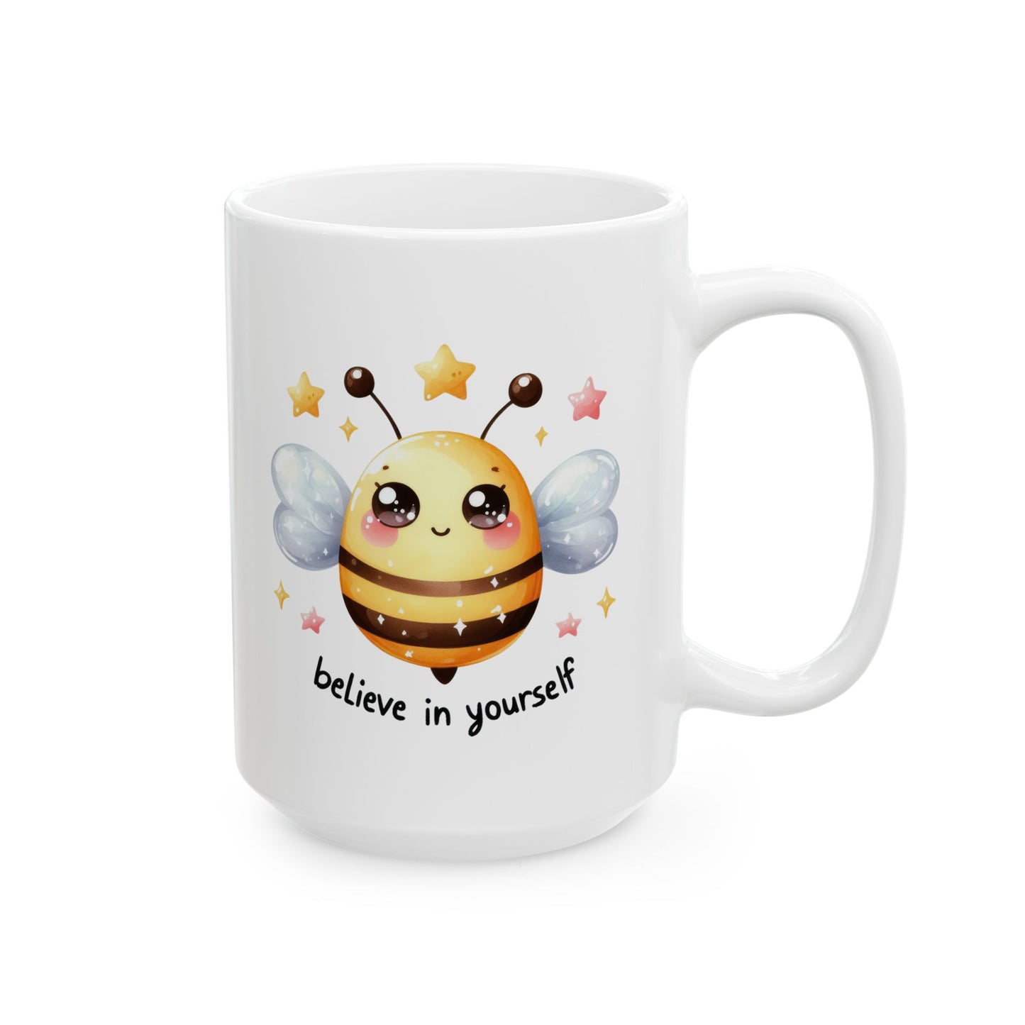 #233 Believe in yourself - Kawaii Motivation & Positivity Mug, Cute & Uplifting Gift | 11oz & 15oz Coffee Cup