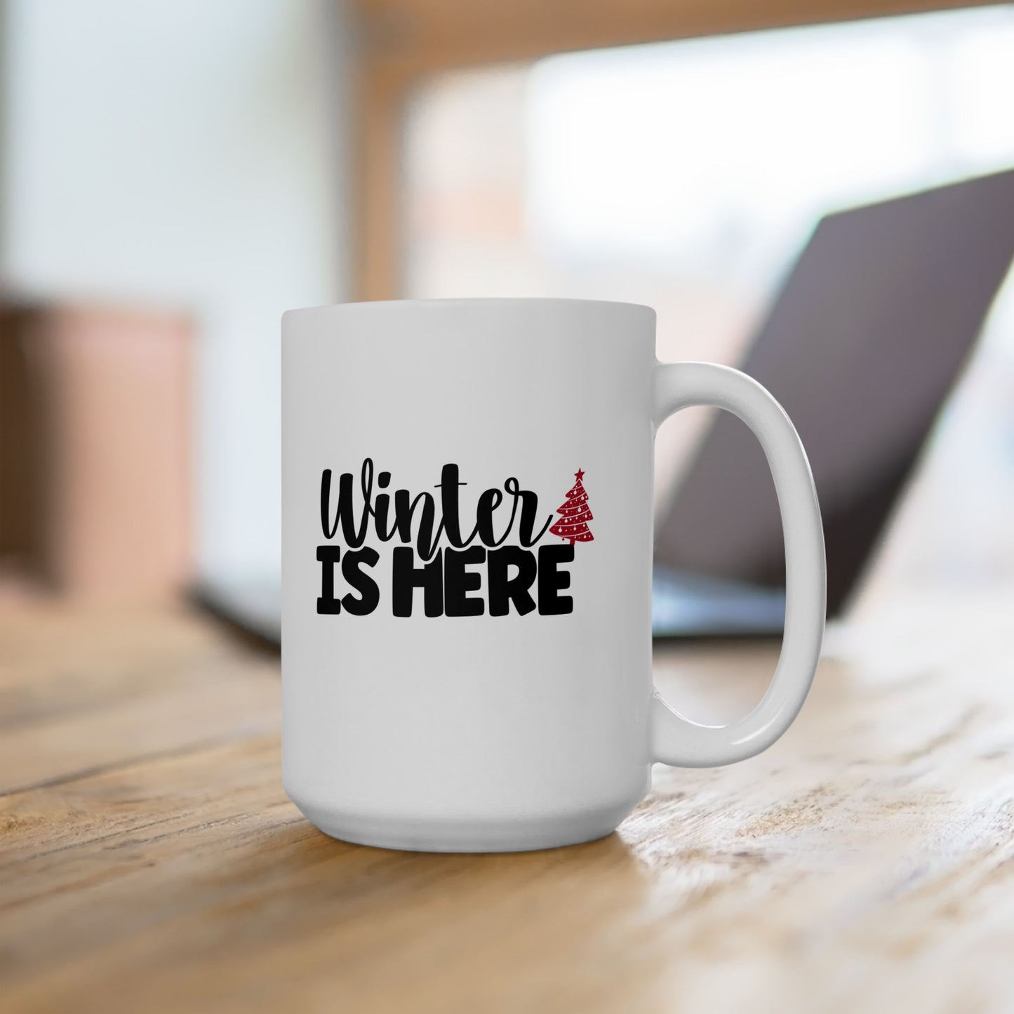 #211 Winter is here - Funny Holiday & Festive Christmas Mug, Perfect Gift | 11oz & 15oz Coffee Cup