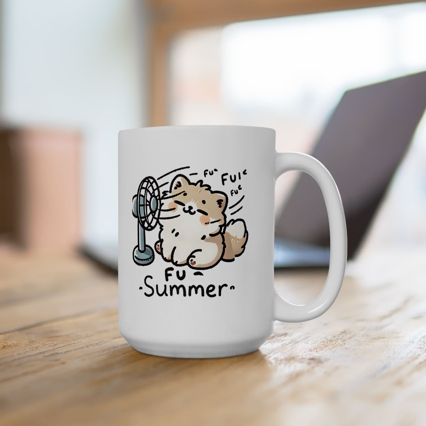 #33 Fu fu fu summer - Funny Cat Lover Mug for Everyday Use | 11oz & 15oz Coffee Cup