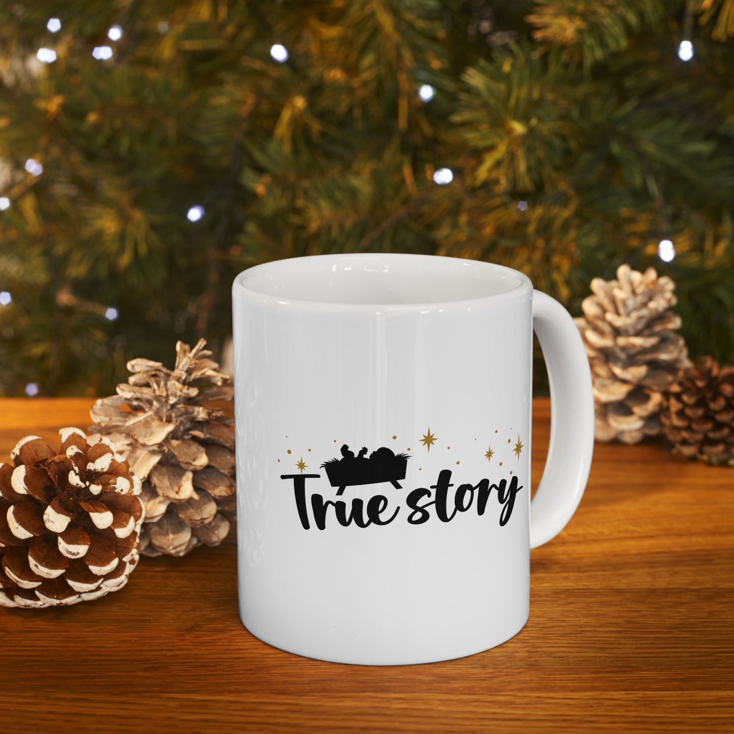 #208 True Story - Funny Holiday & Festive Christmas Mug, Perfect Gift | 11oz & 15oz Coffee Cup