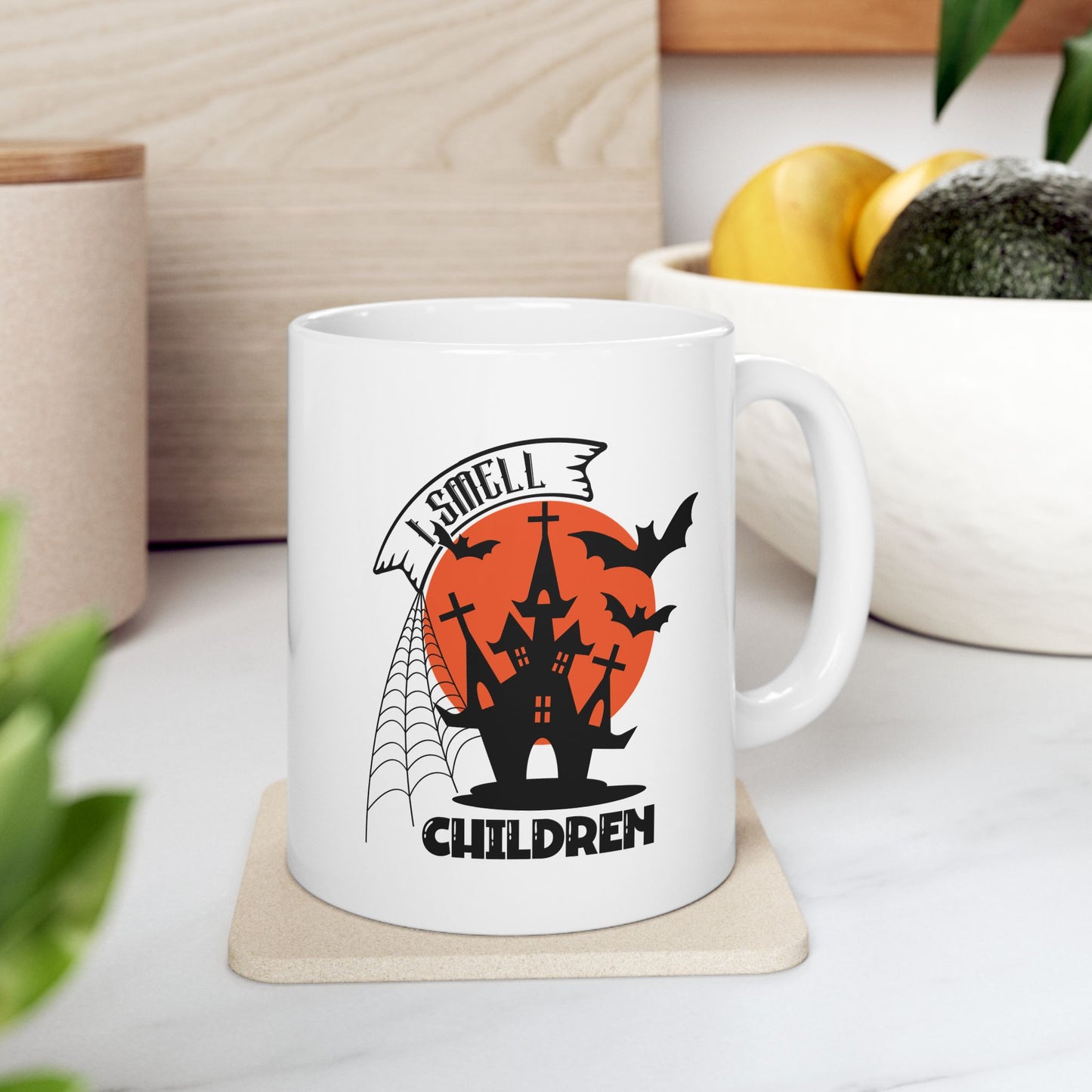 #132 I Smell Children – Spooky & Funny Halloween Mug | 11oz & 15oz Coffee Cup