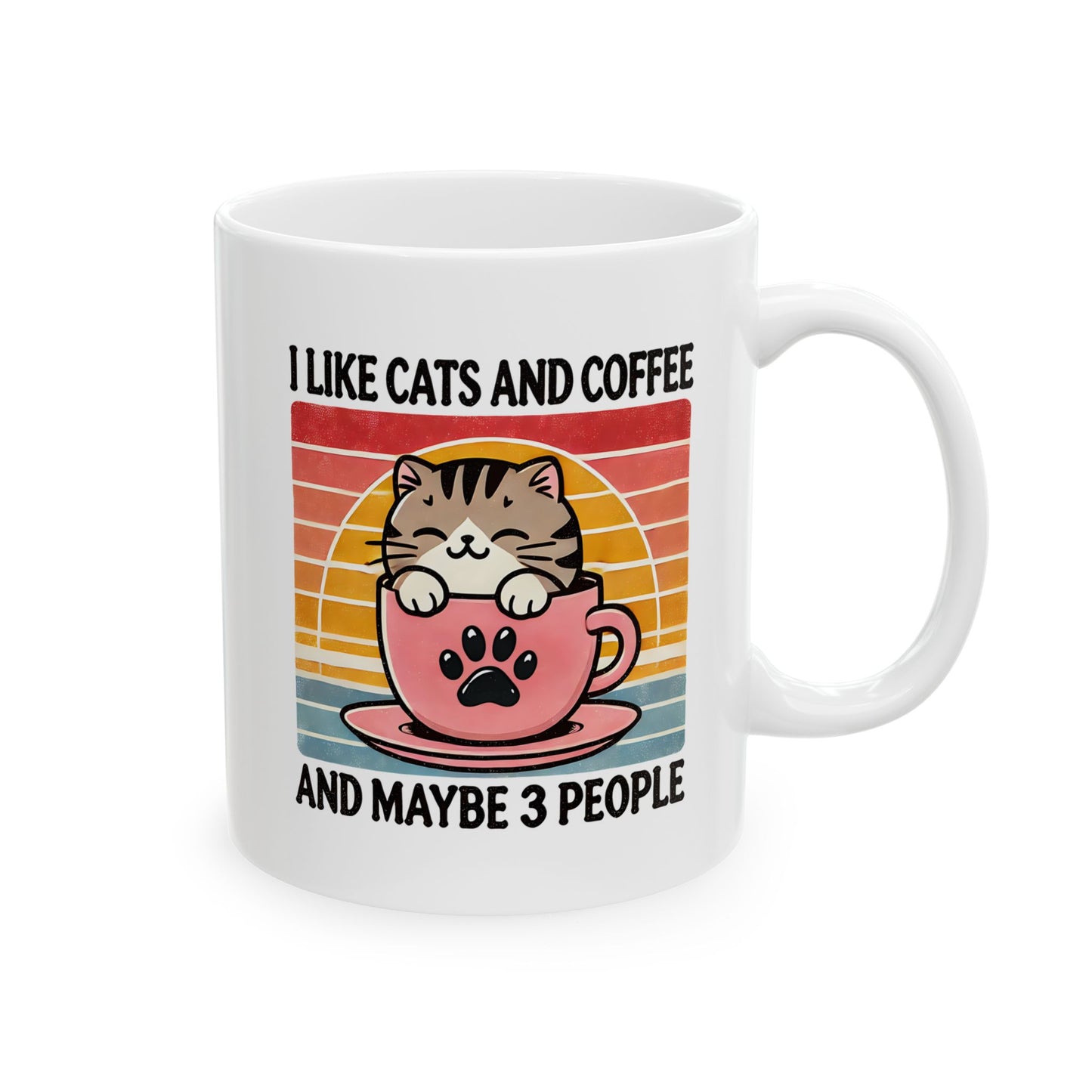 #24 I like cats and coffee - Funny Cat Lover Mug for Everyday Use | 11oz & 15oz Coffee Cup
