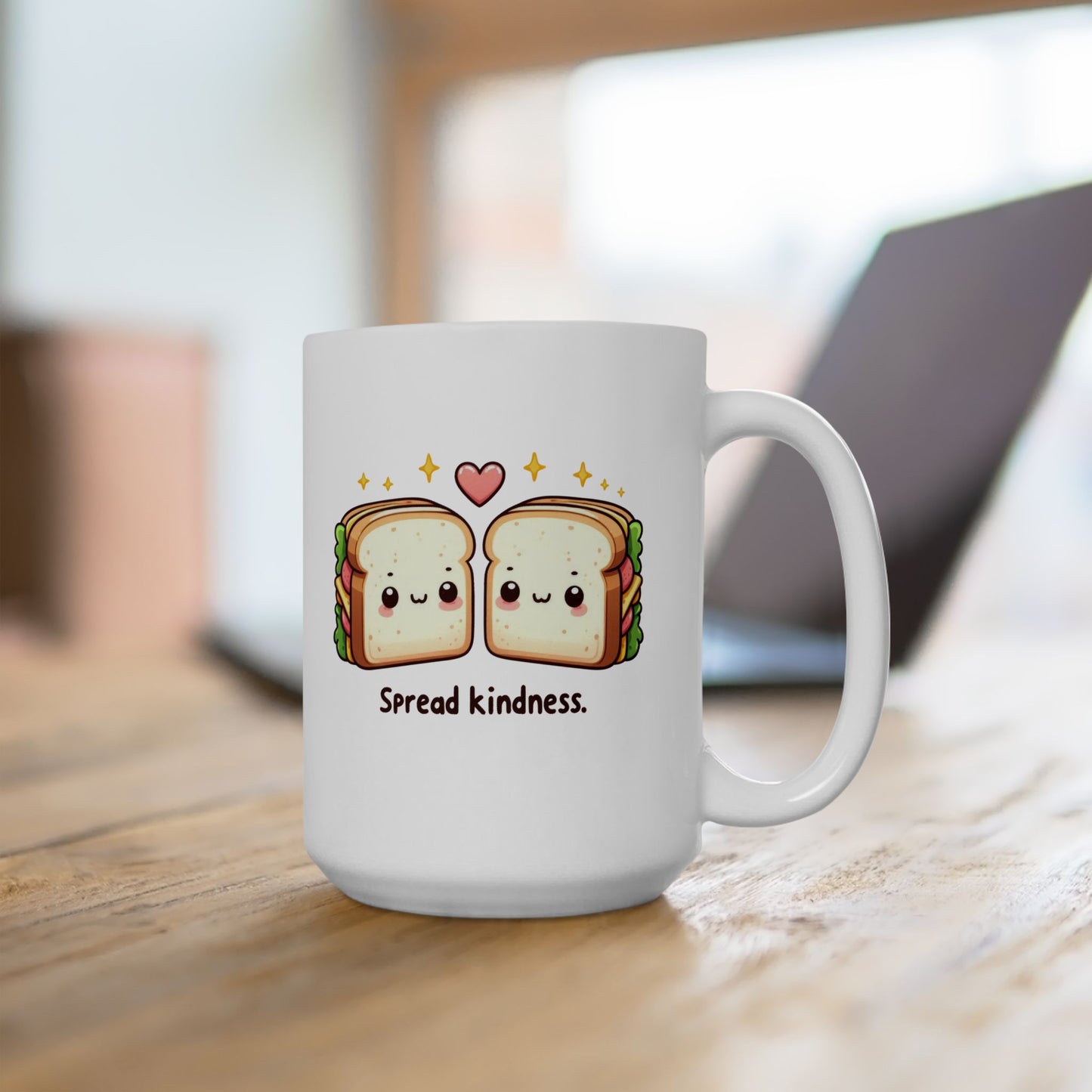 #222 Spread kindness - Kawaii Motivation & Positivity Mug, Cute & Uplifting Gift | 11oz & 15oz Coffee Cup