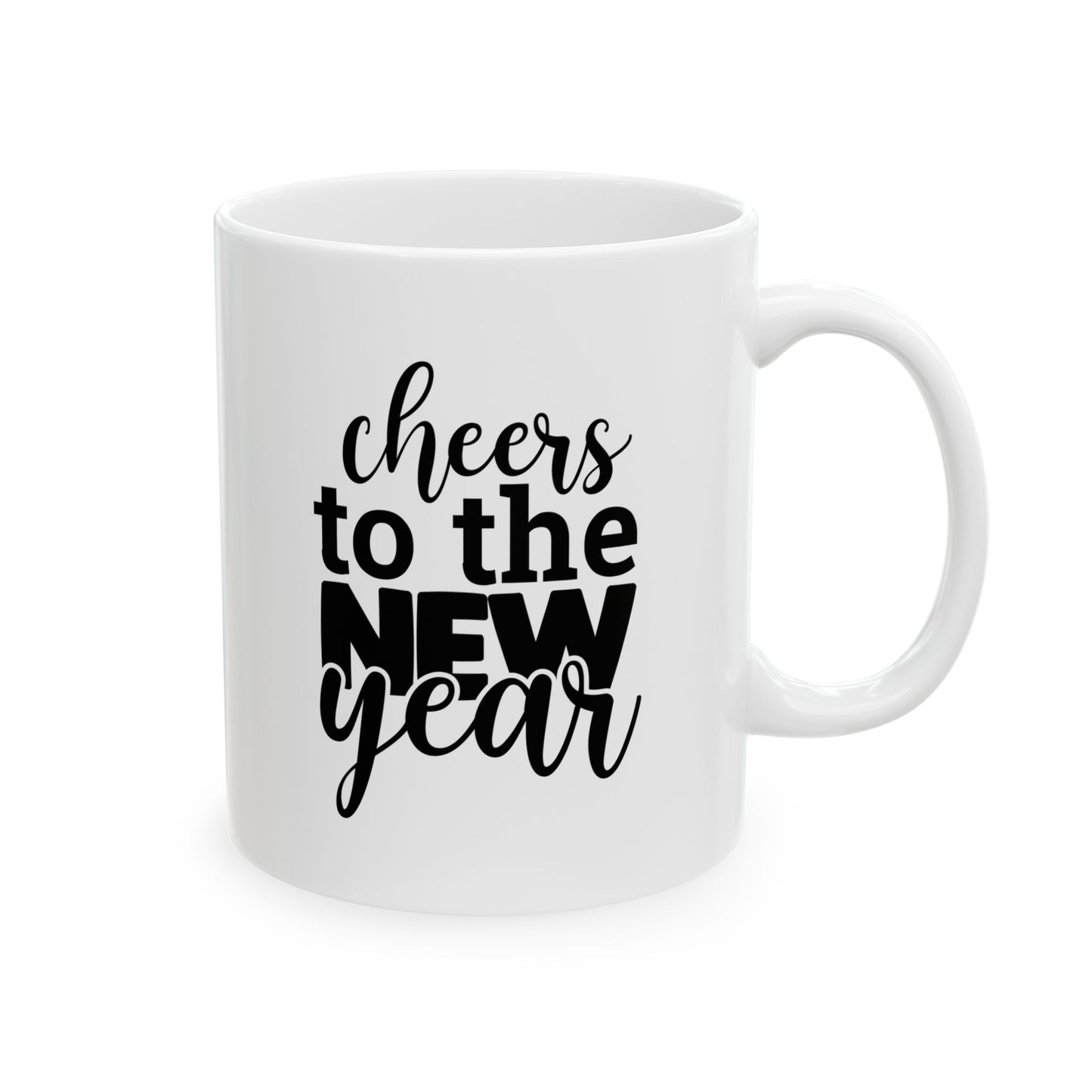#155 Cheers to the NEW YEAR - Funny Holiday & Festive Christmas Mug, Perfect Gift | 11oz & 15oz Coffee Cup