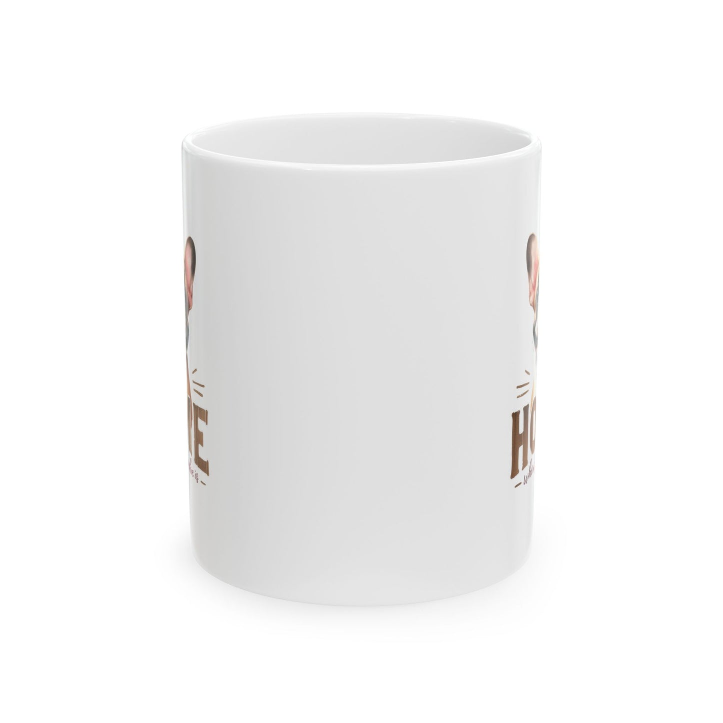 #43 Home where the frenchie is - Funny Dog Lover Mug for Everyday Use | 11oz & 15oz Coffee Cup
