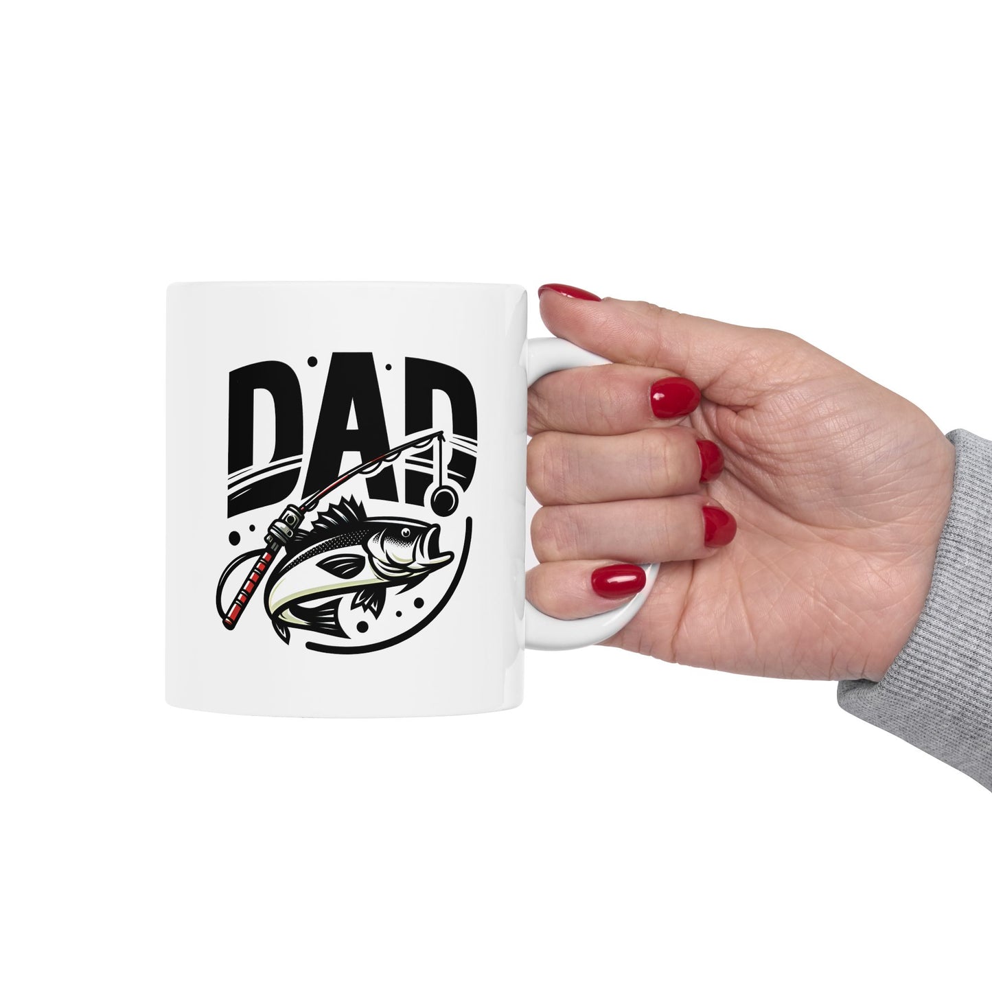 #4 Dad Fishing - Funny Mug for Everyday Use | 11oz & 15oz Coffee Cup