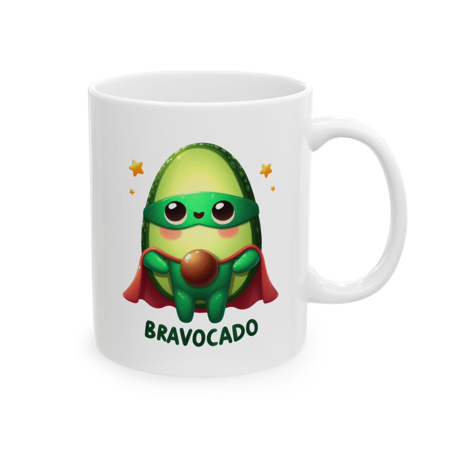 #234 Bravocado - Kawaii Motivation & Positivity Mug, Cute & Uplifting Gift | 11oz & 15oz Coffee Cup