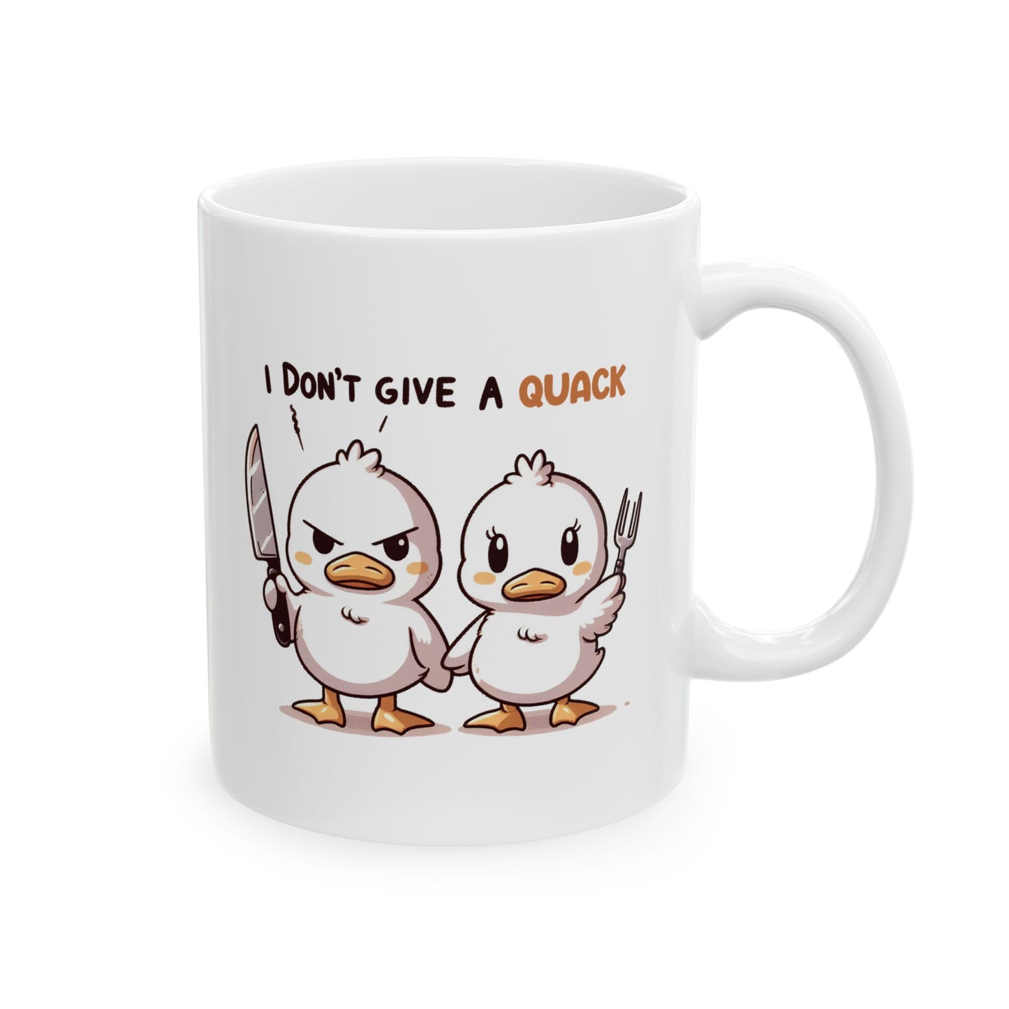 #75 I don't give a quack - Funny Animals Quotes Mug for Everyday Use | 11oz & 15oz Coffee Cup