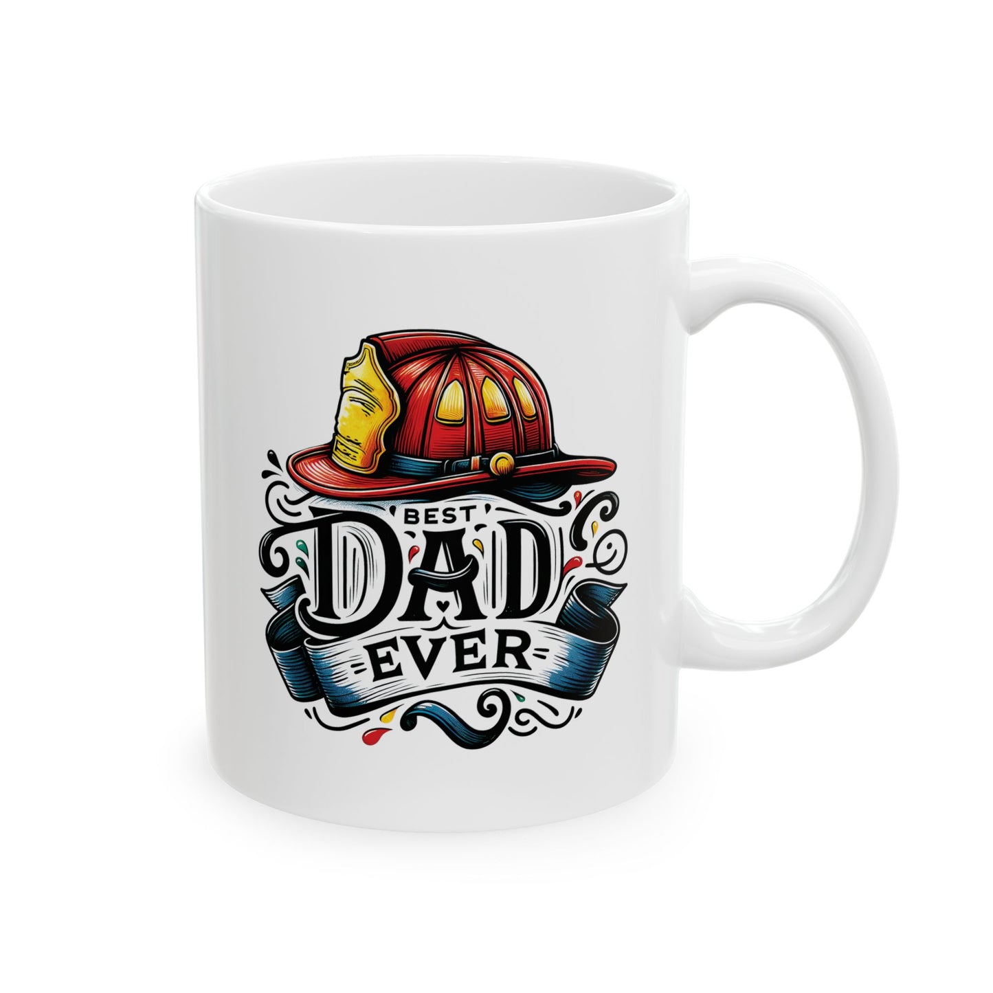 #5 Best dad ever firefighter - Funny Mug for Everyday Use | 11oz & 15oz Coffee Cup