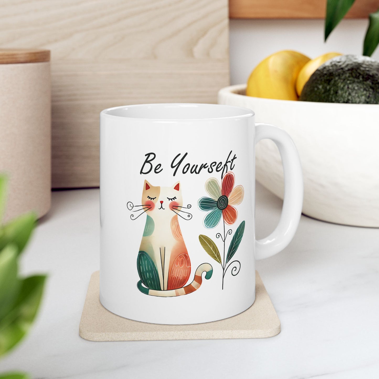 #21 Be yourself - Funny Cat Lover Mug for Everyday Use | 11oz & 15oz Coffee Cup