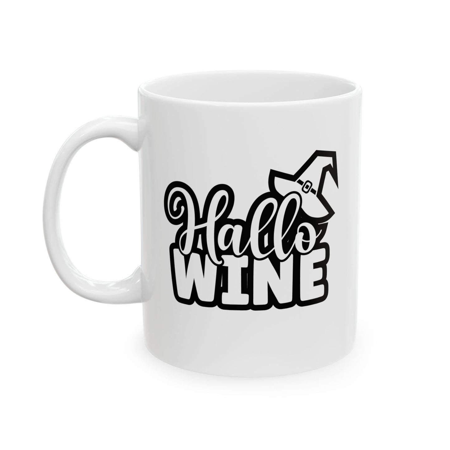 #124 HalloWine – Spooky & Funny Halloween Mug | 11oz & 15oz Coffee Cup