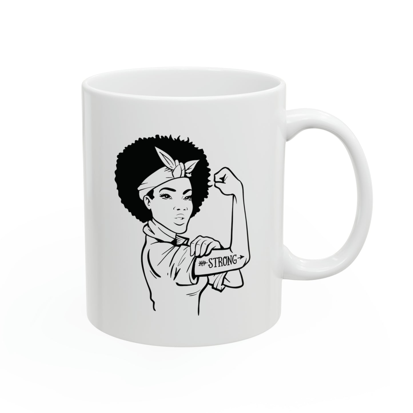 Rosie - Strong - afro woman, 11oz