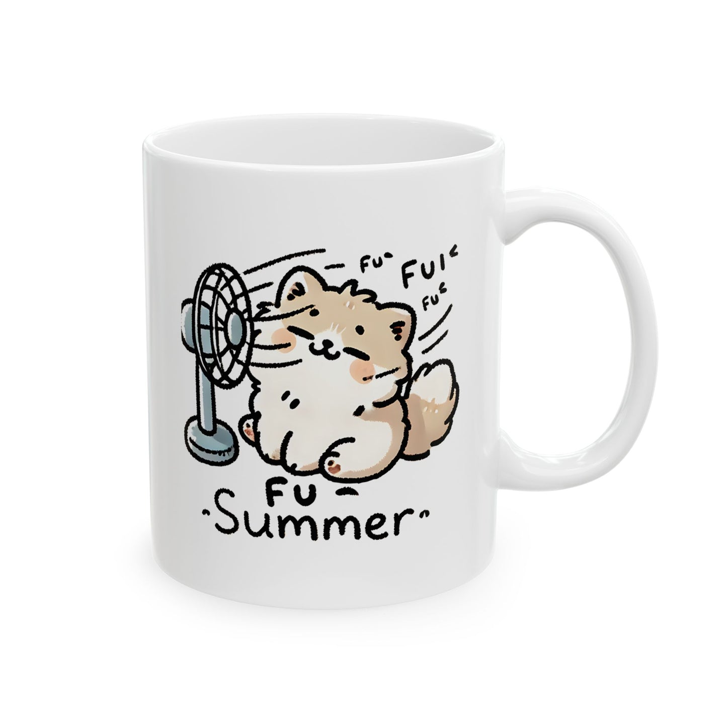 #33 Fu fu fu summer - Funny Cat Lover Mug for Everyday Use | 11oz & 15oz Coffee Cup