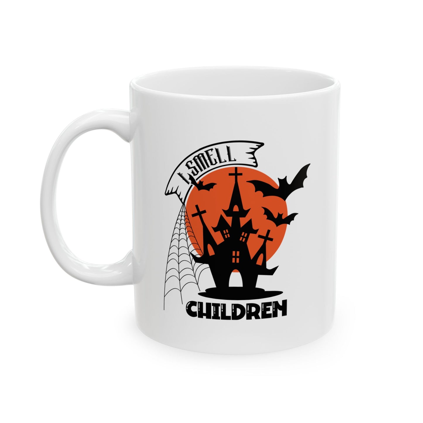 #132 I Smell Children – Spooky & Funny Halloween Mug | 11oz & 15oz Coffee Cup