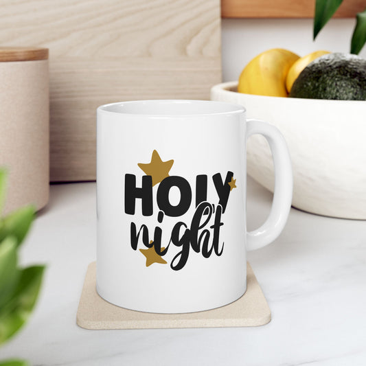 #179 Holy Night - Funny Holiday & Festive Christmas Mug, Perfect Gift | 11oz & 15oz Coffee Cup