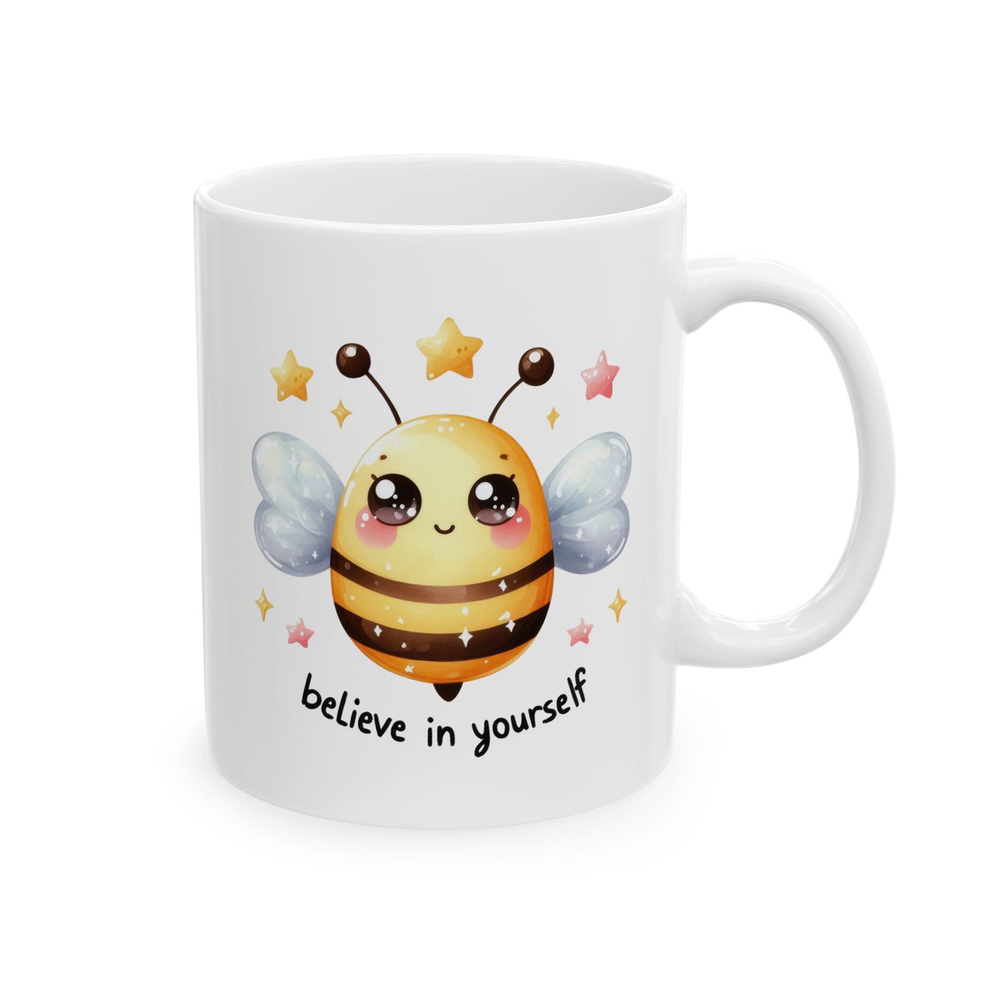 #233 Believe in yourself - Kawaii Motivation & Positivity Mug, Cute & Uplifting Gift | 11oz & 15oz Coffee Cup