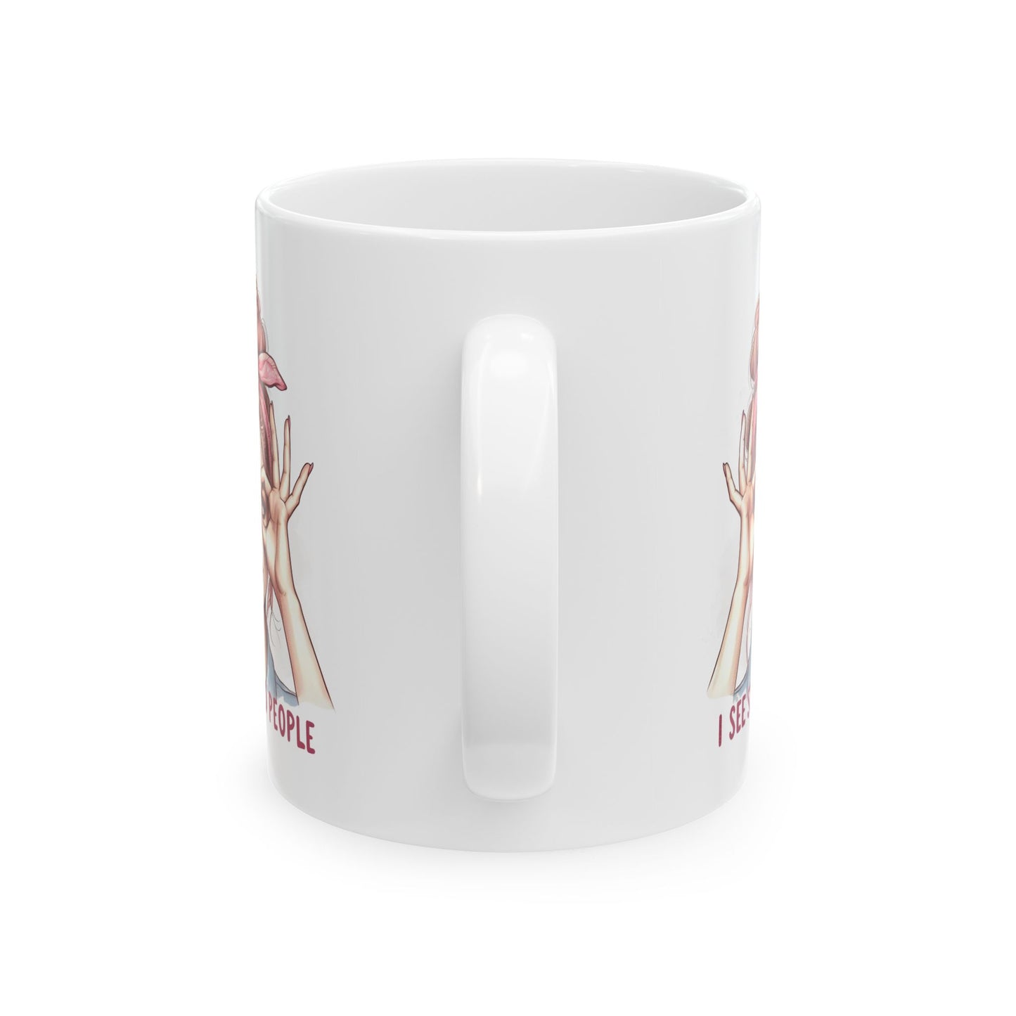 #59 I see stupid people - Funny Retro Girl Mug for Everyday Use | 11oz & 15oz Coffee Cup