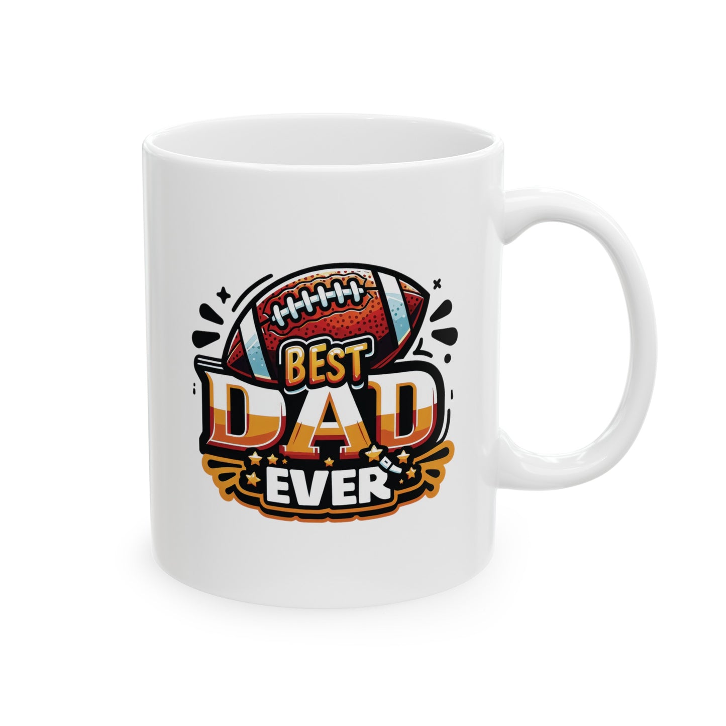 Best dad ever football, 11oz