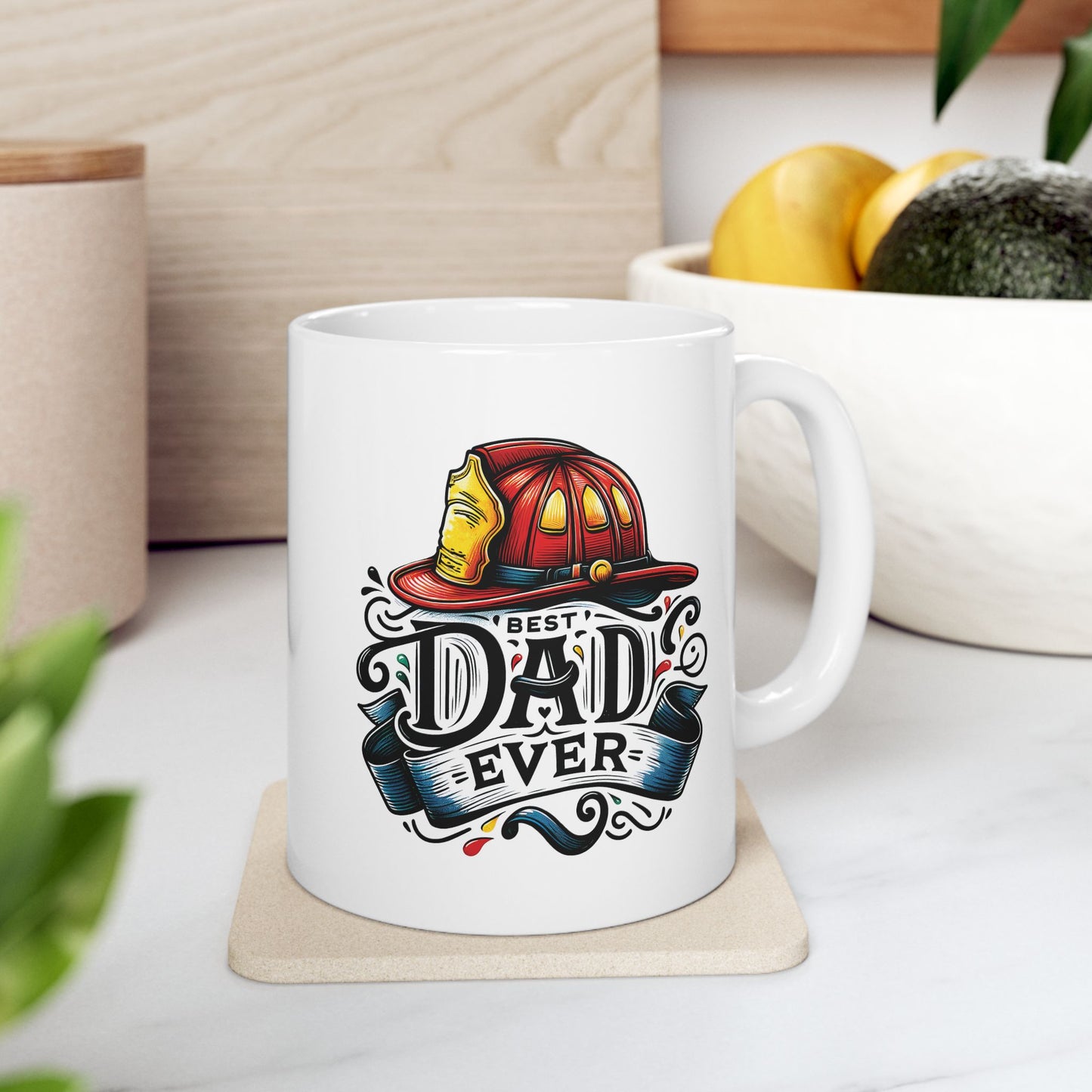 #5 Best dad ever firefighter - Funny Mug for Everyday Use | 11oz & 15oz Coffee Cup