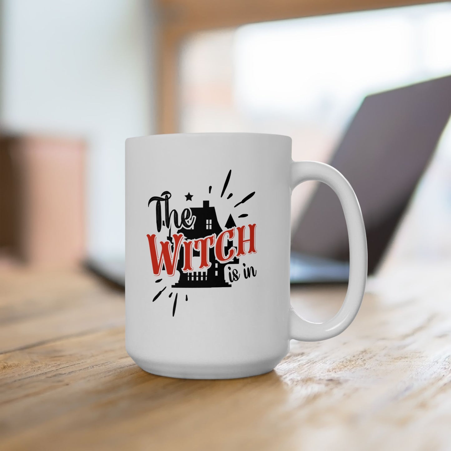 #145 The witch is in – Spooky & Funny Halloween Mug | 11oz & 15oz Coffee Cup