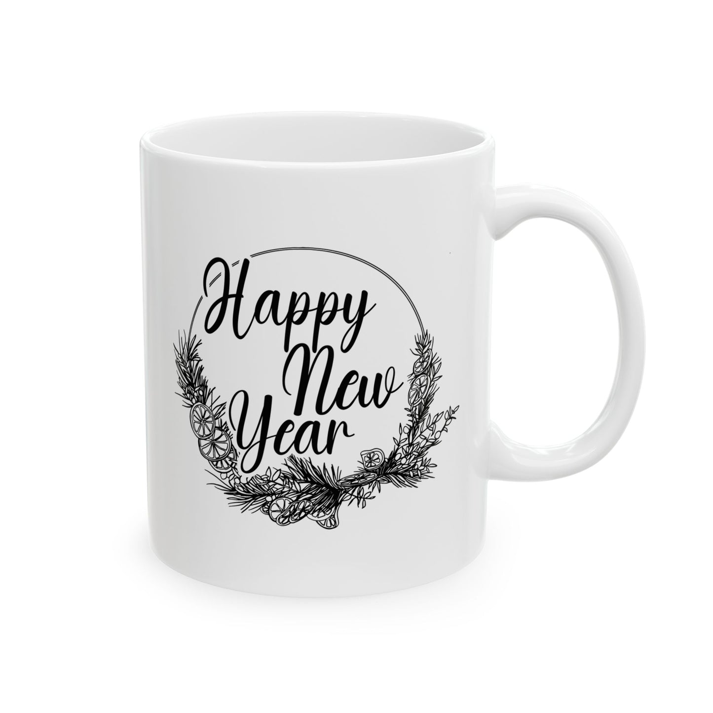 #177 Happy New YEAR - Funny Holiday & Festive Christmas Mug, Perfect Gift | 11oz & 15oz Coffee Cup