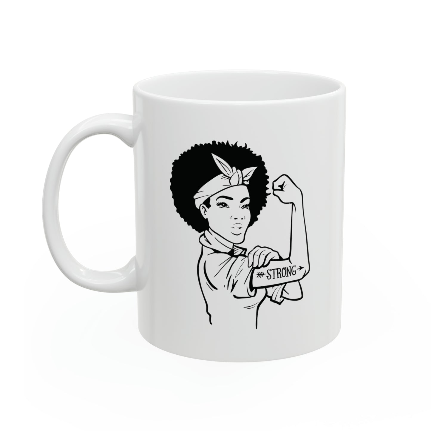 Rosie - Strong - afro woman, 11oz