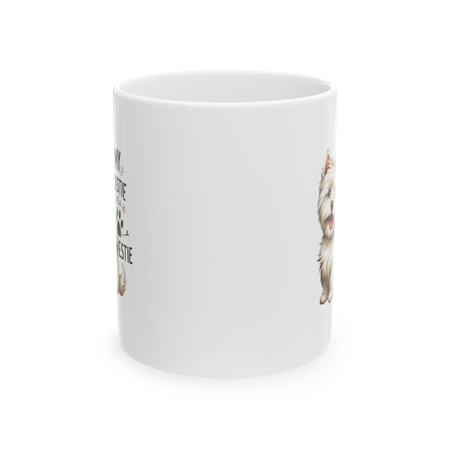 #40 My bestie is a westie - Funny Dog Lover Mug for Everyday Use | 11oz & 15oz Coffee Cup