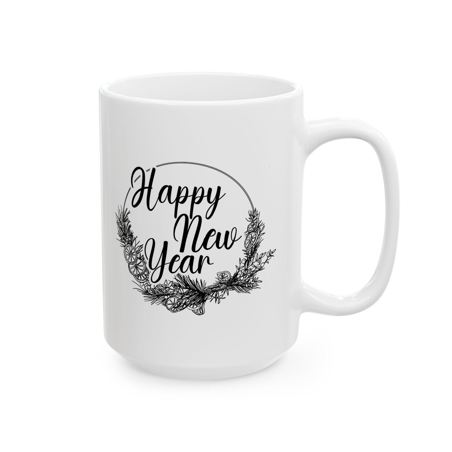 #177 Happy New YEAR - Funny Holiday & Festive Christmas Mug, Perfect Gift | 11oz & 15oz Coffee Cup