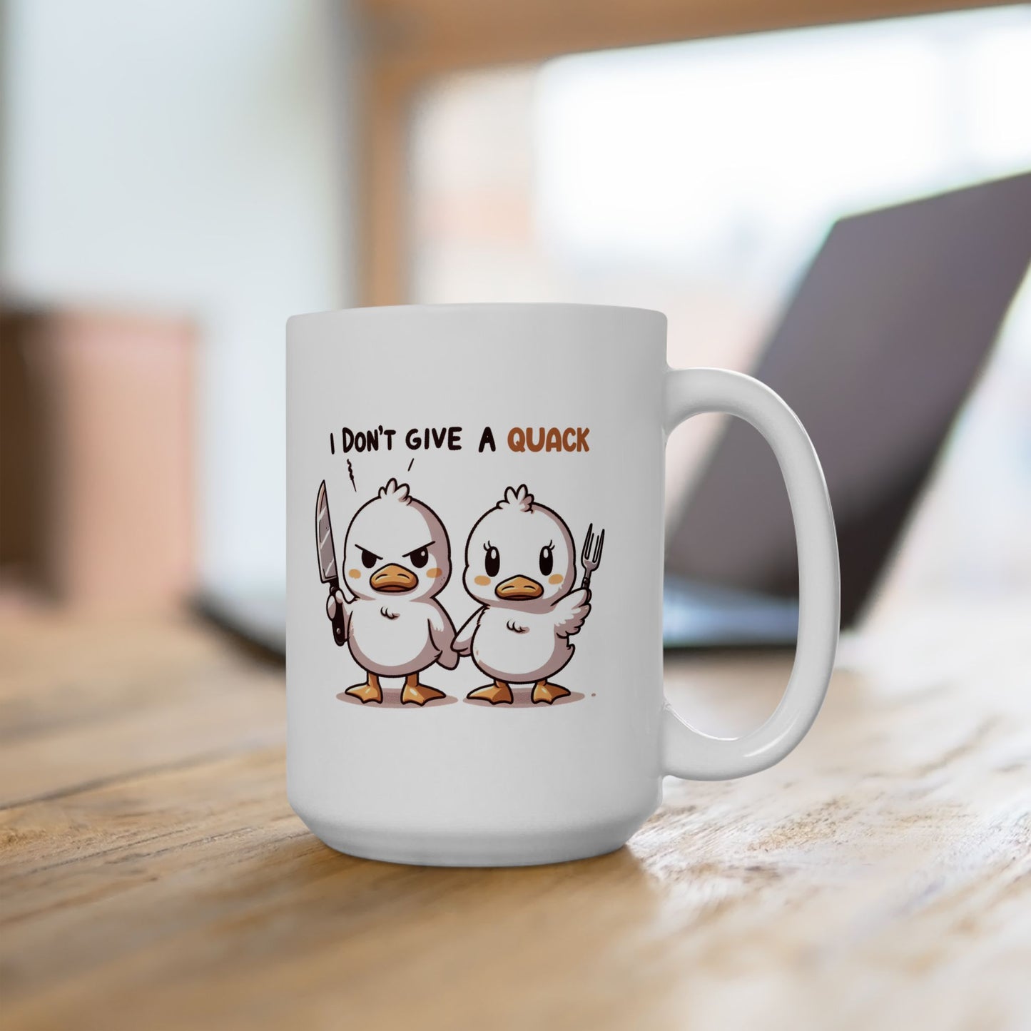 #75 I don't give a quack - Funny Animals Quotes Mug for Everyday Use | 11oz & 15oz Coffee Cup