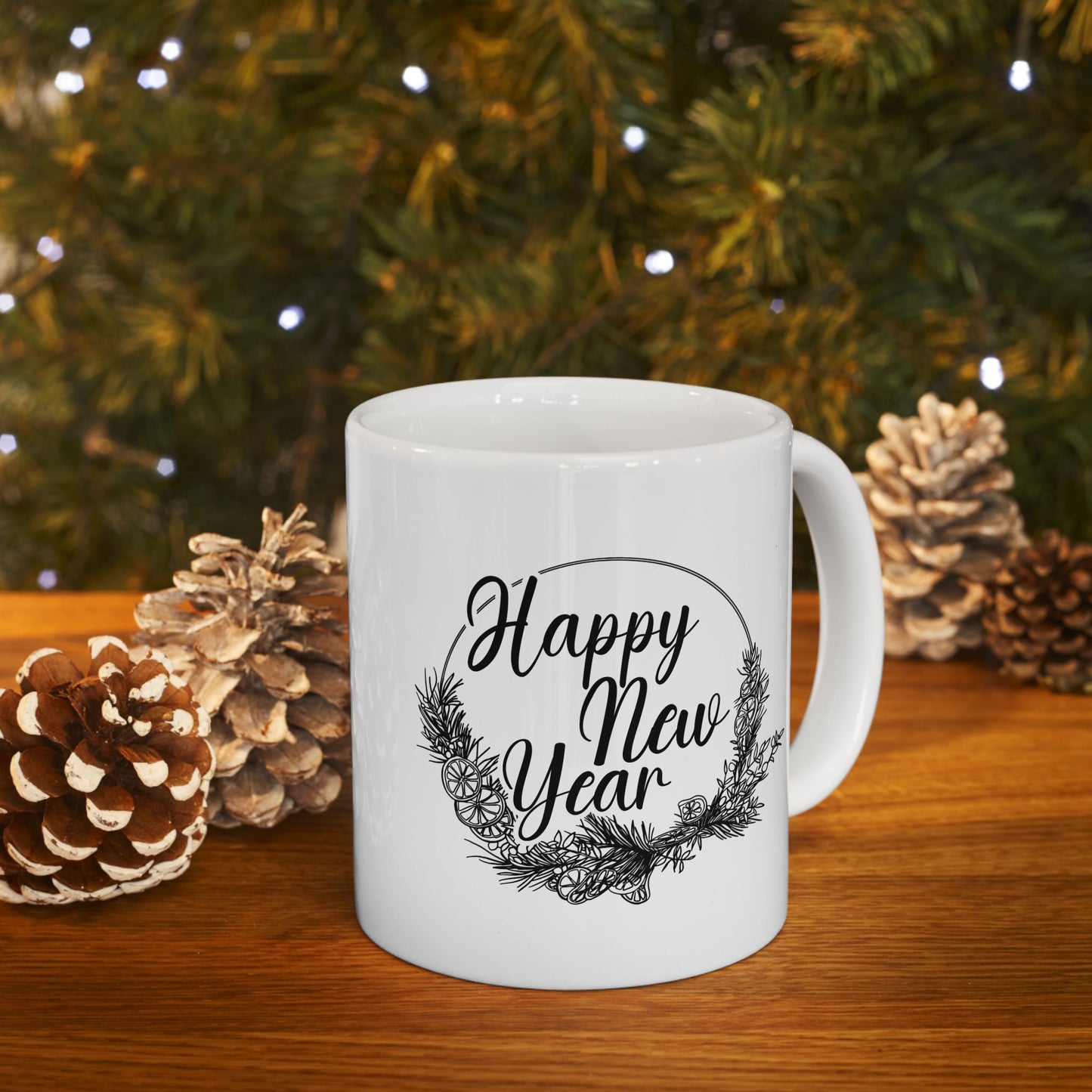 #177 Happy New YEAR - Funny Holiday & Festive Christmas Mug, Perfect Gift | 11oz & 15oz Coffee Cup